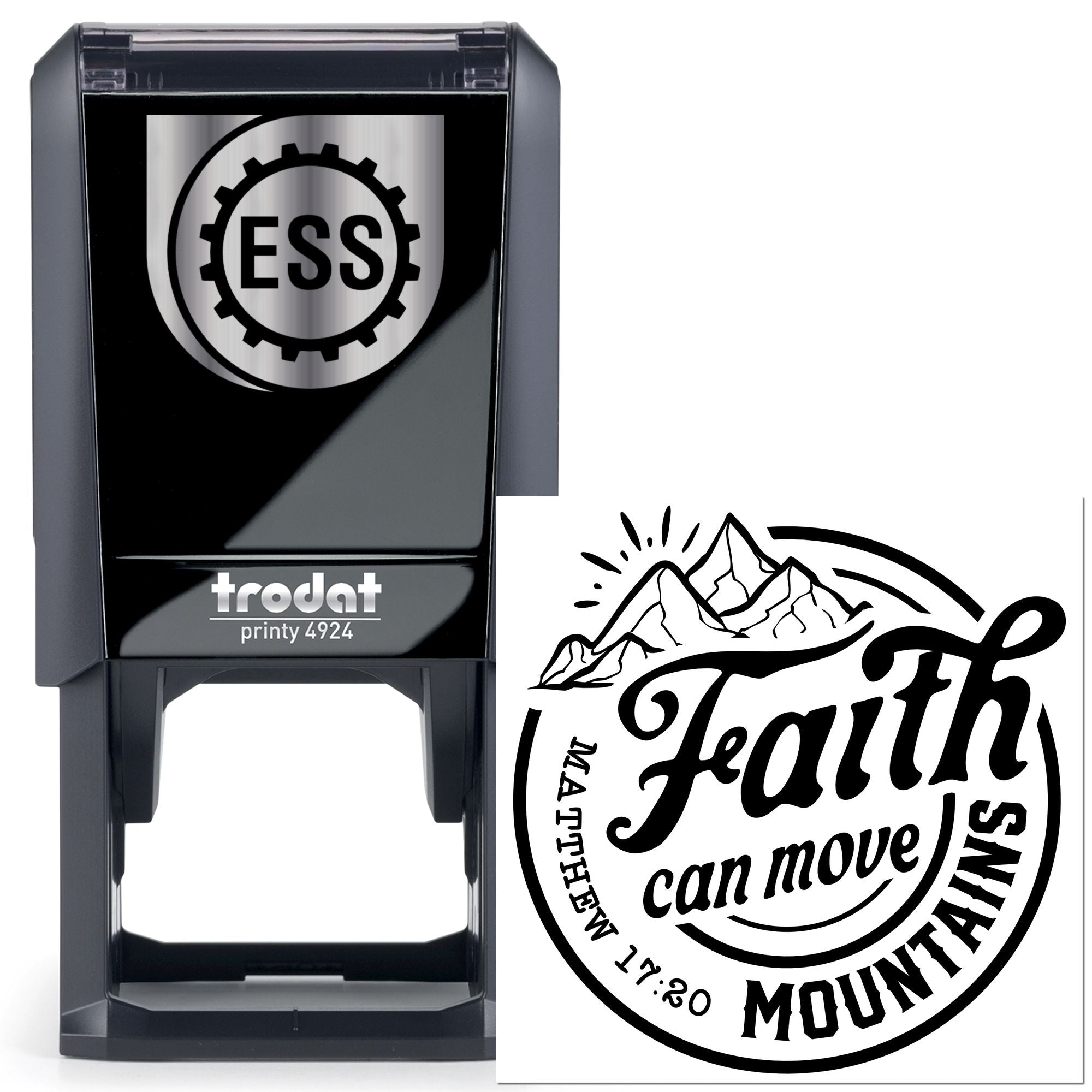 Self-Inking Mountain Faith Scrapbook Stamp