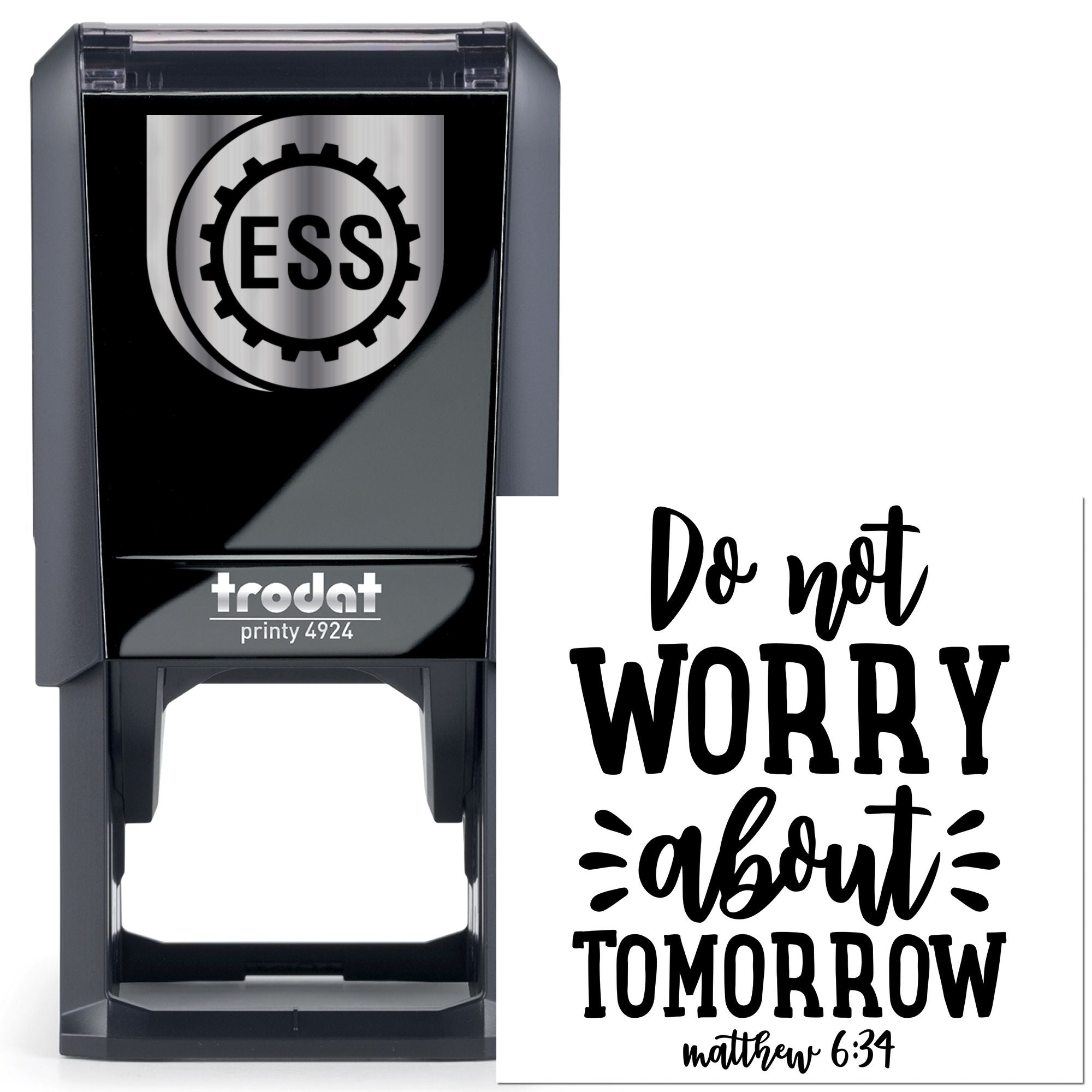 Self-Inking Worry Not Card Stamp