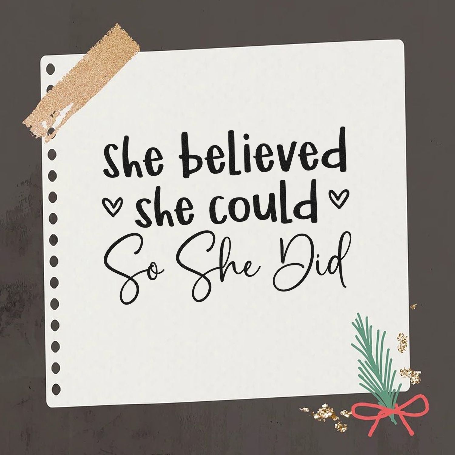 Duo Belief Became Her Unstoppable Success Hand Stamp