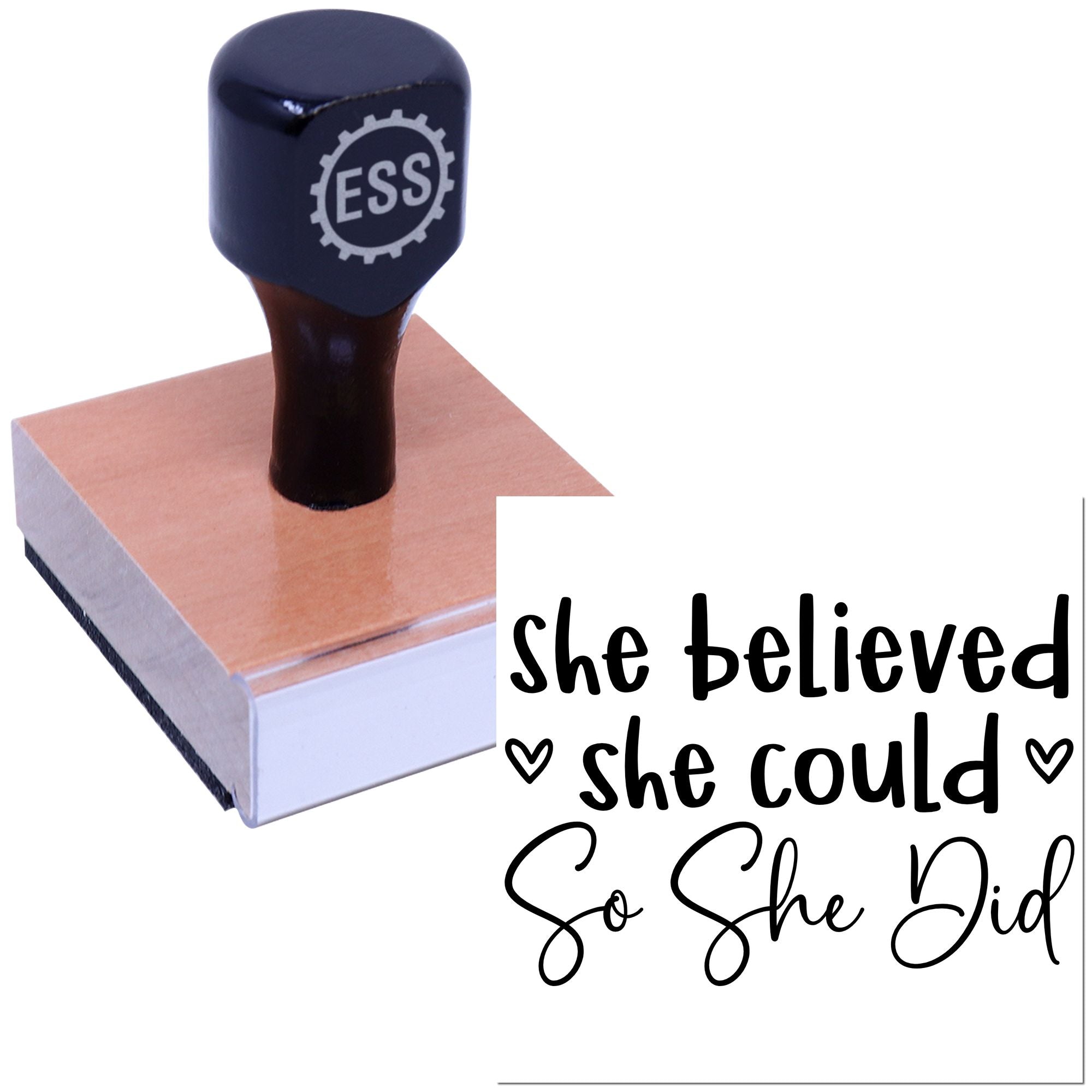 Believe Achieve Succeed Craft Rubber Stamp