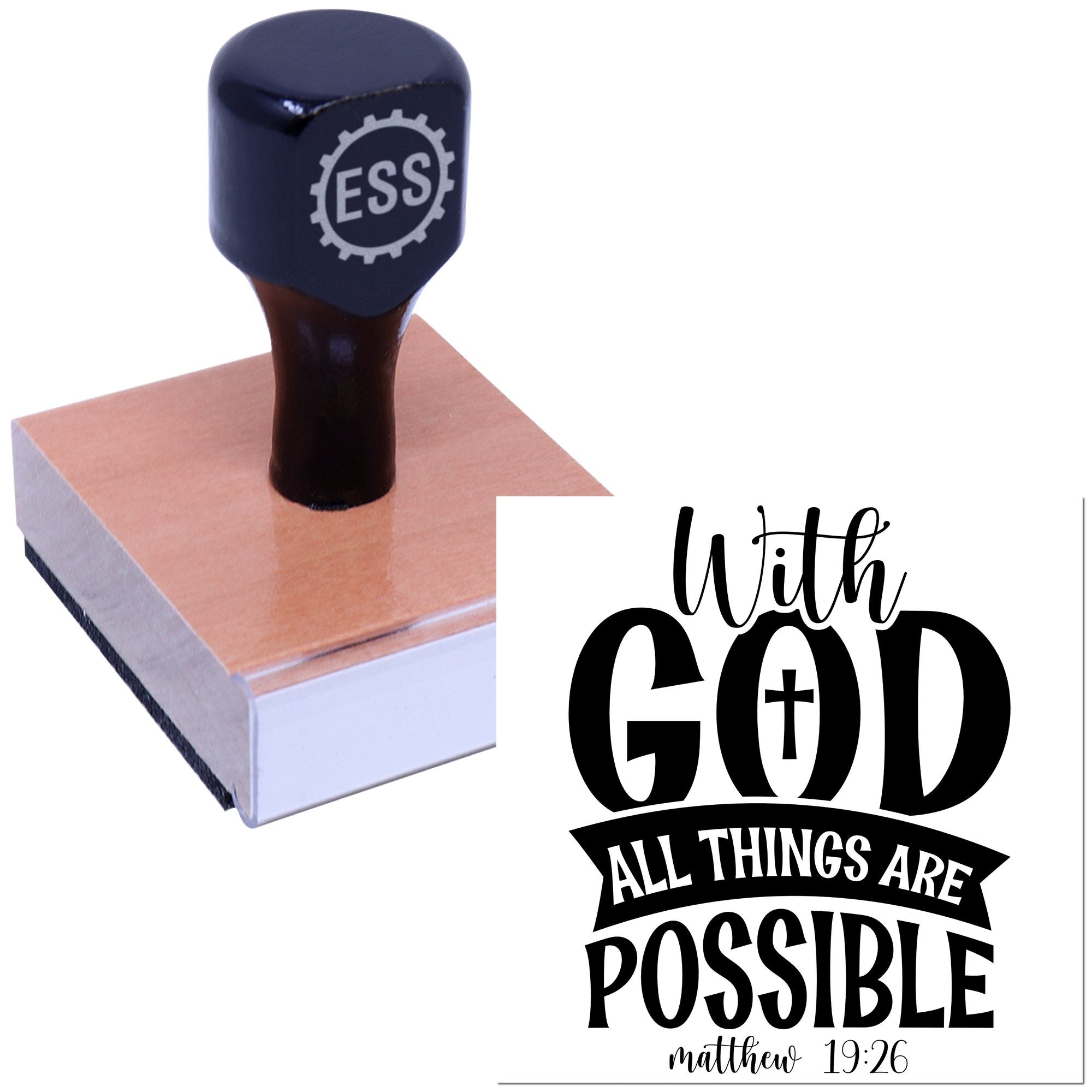 God Makes Possible Paper Craft Rubber Stamp