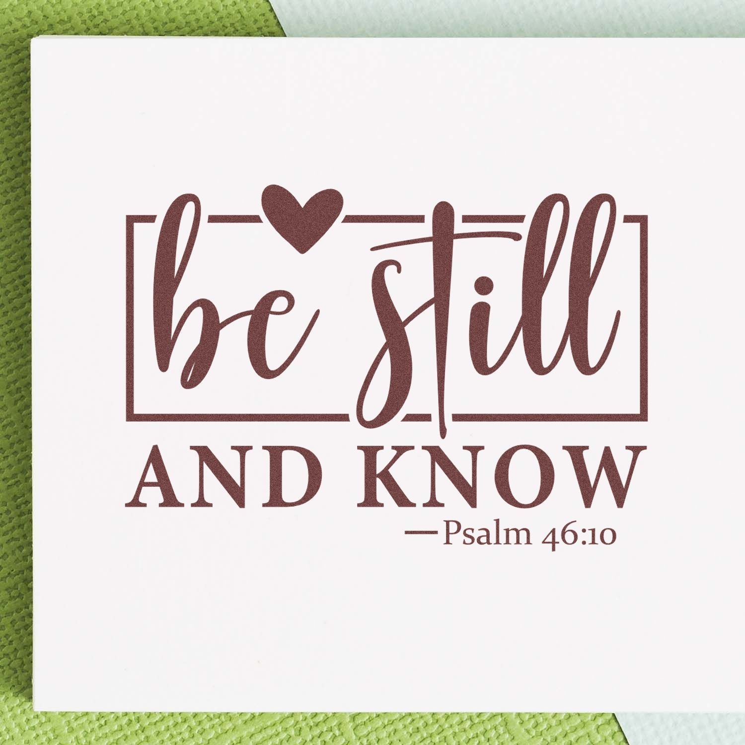 Duo Be Still And Know Poster Hand Stamp