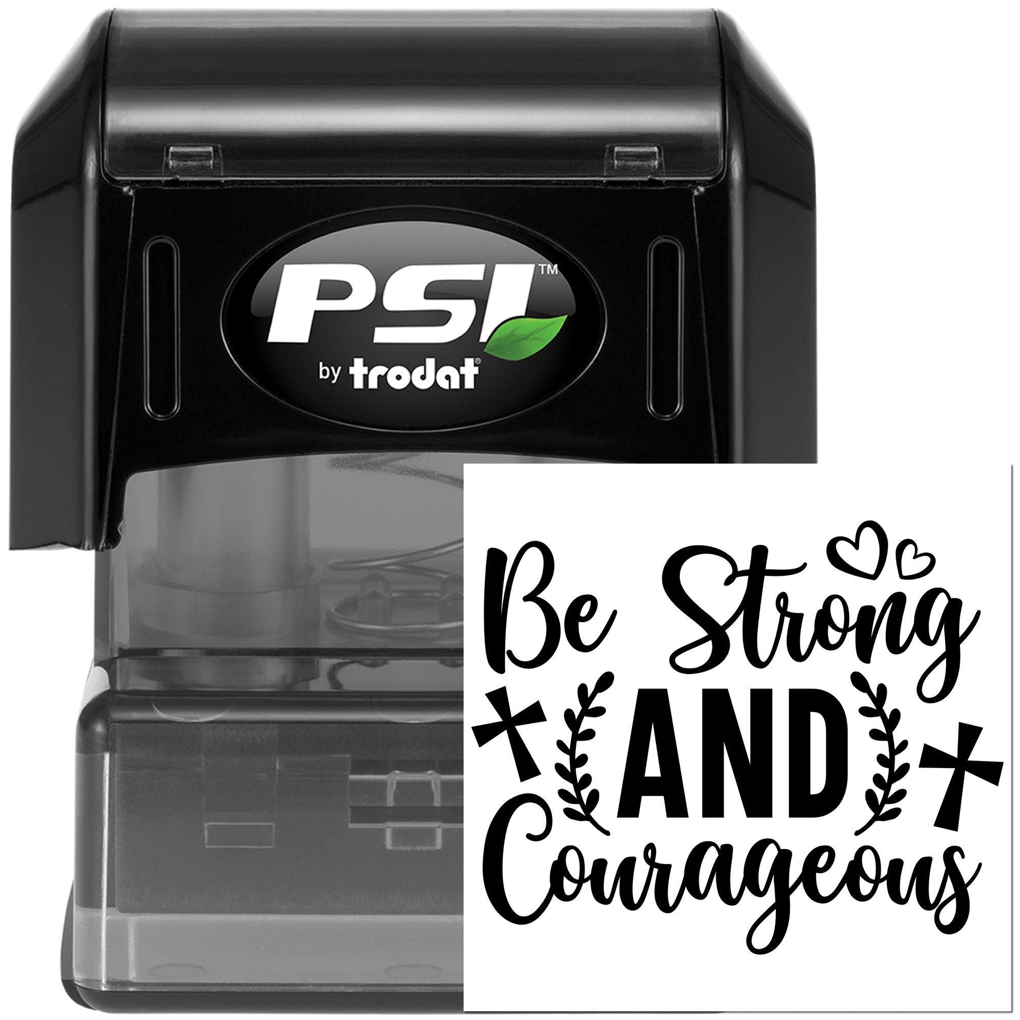Pre-Inked Be Strong Courageous Paper Craft Stamp