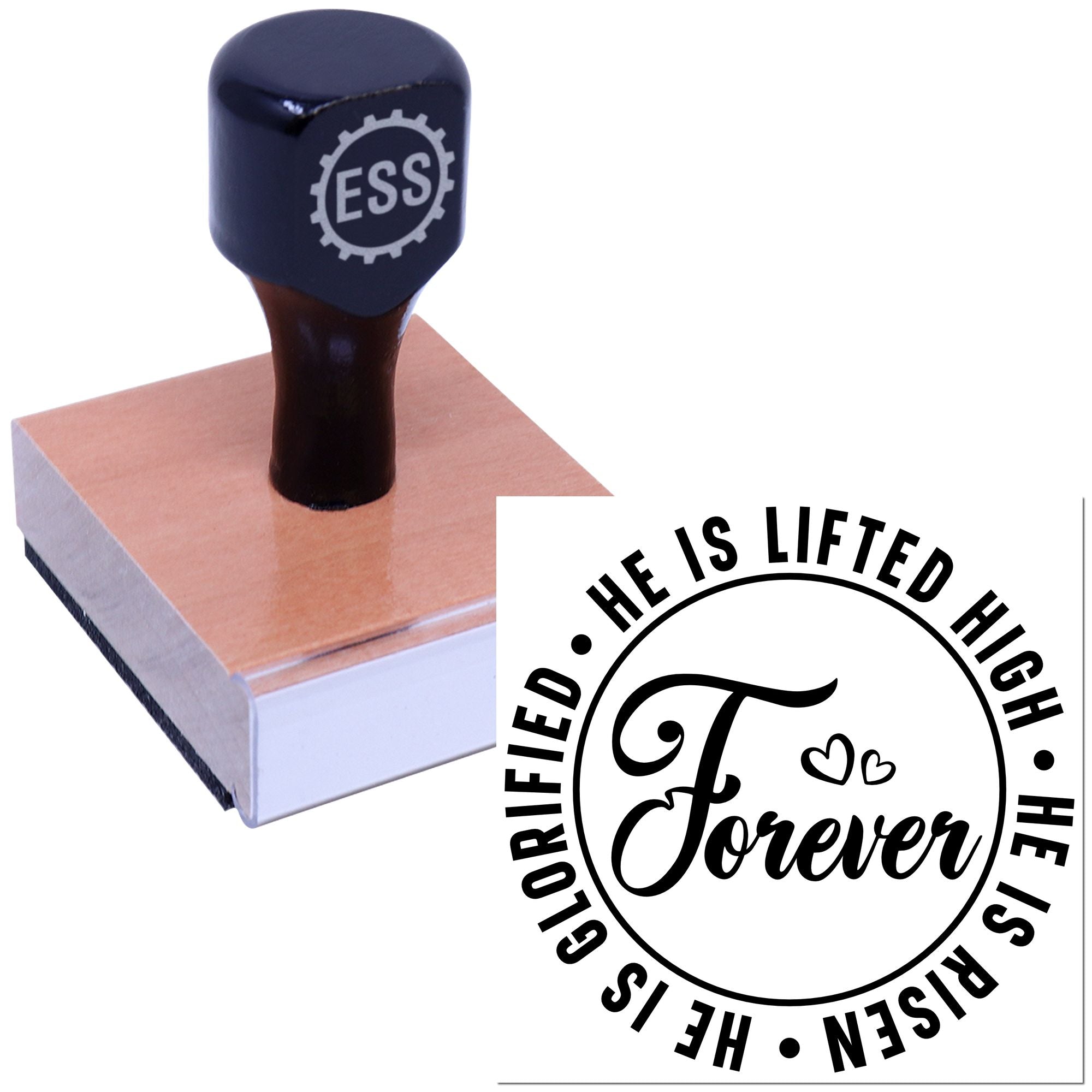 Forever Risen Glory Party Favor Rubber Stamp
