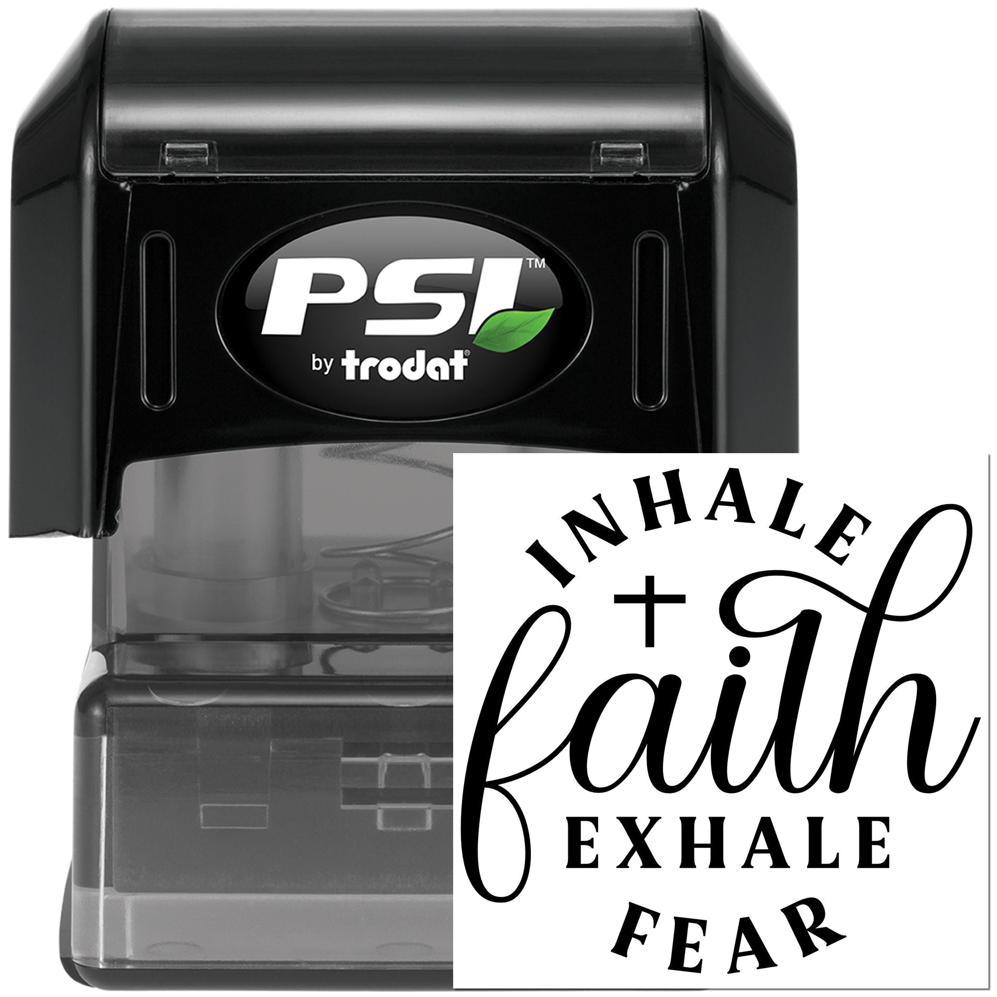 Pre-Inked Faith Over Fear Card Making Stamp