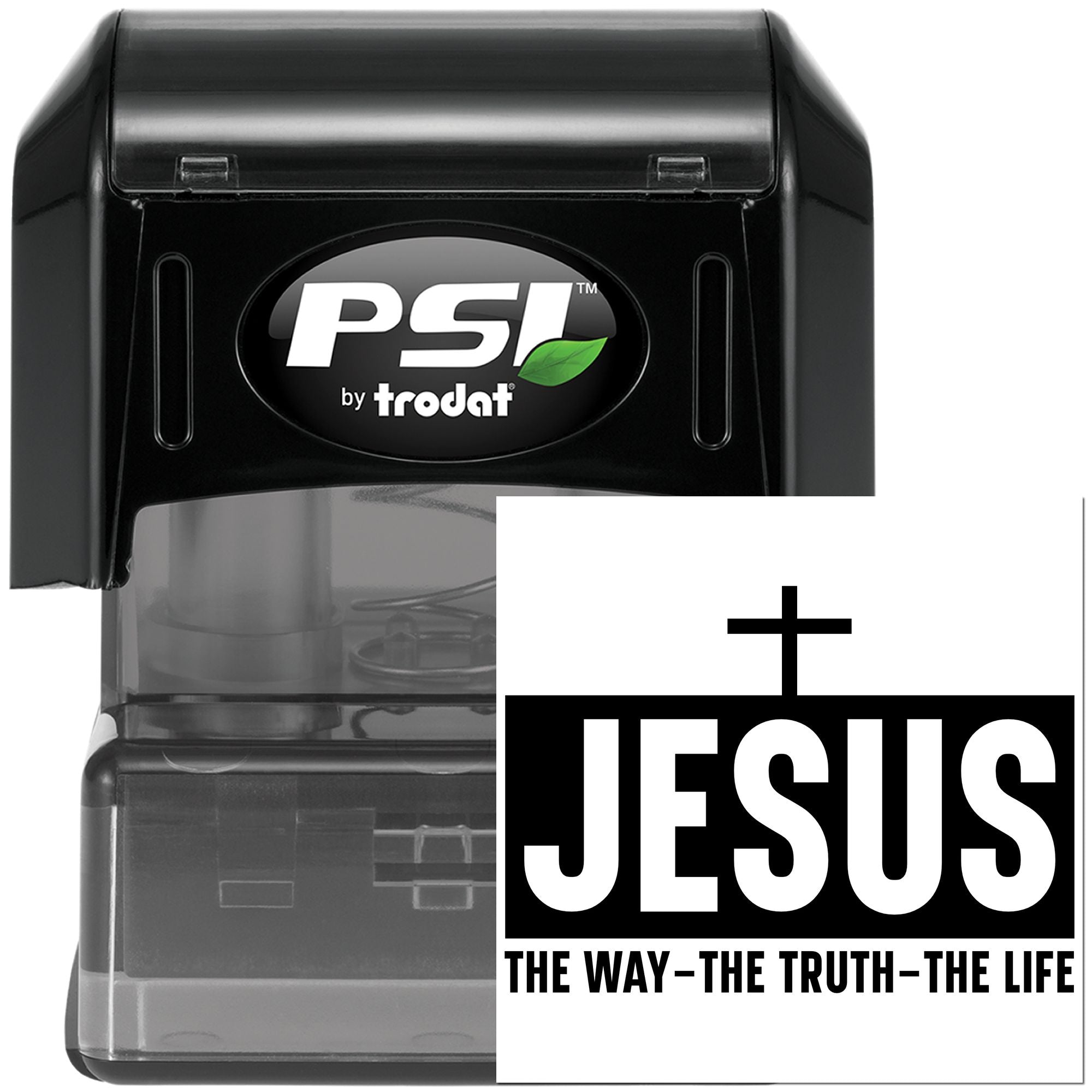 Pre-Inked Jesus Cross Emblem Papercraft Stamp