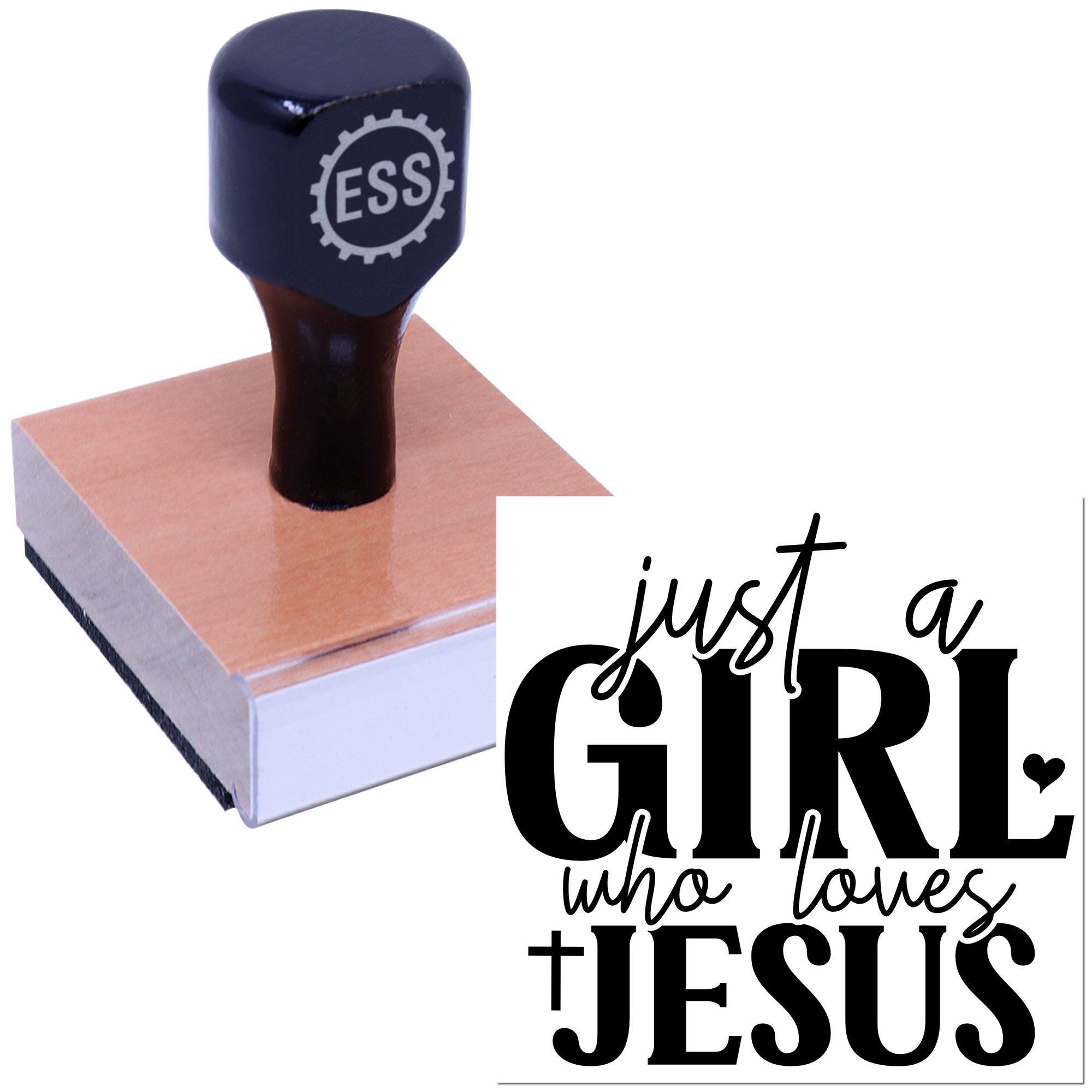 Jesus Loving Girl Paper Goods Rubber Stamp