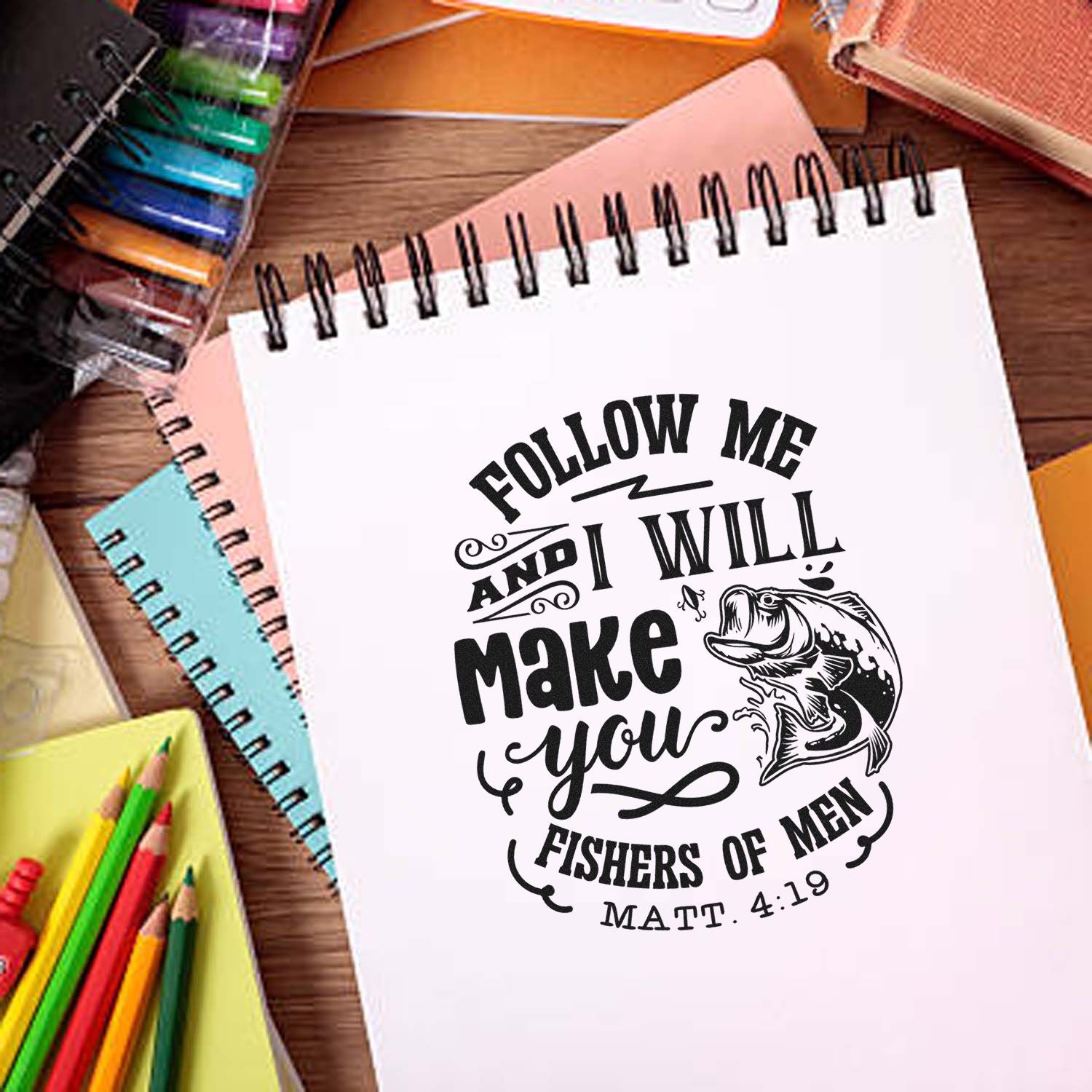 Duo Follow Me Fishers Of Men Hand Stamp