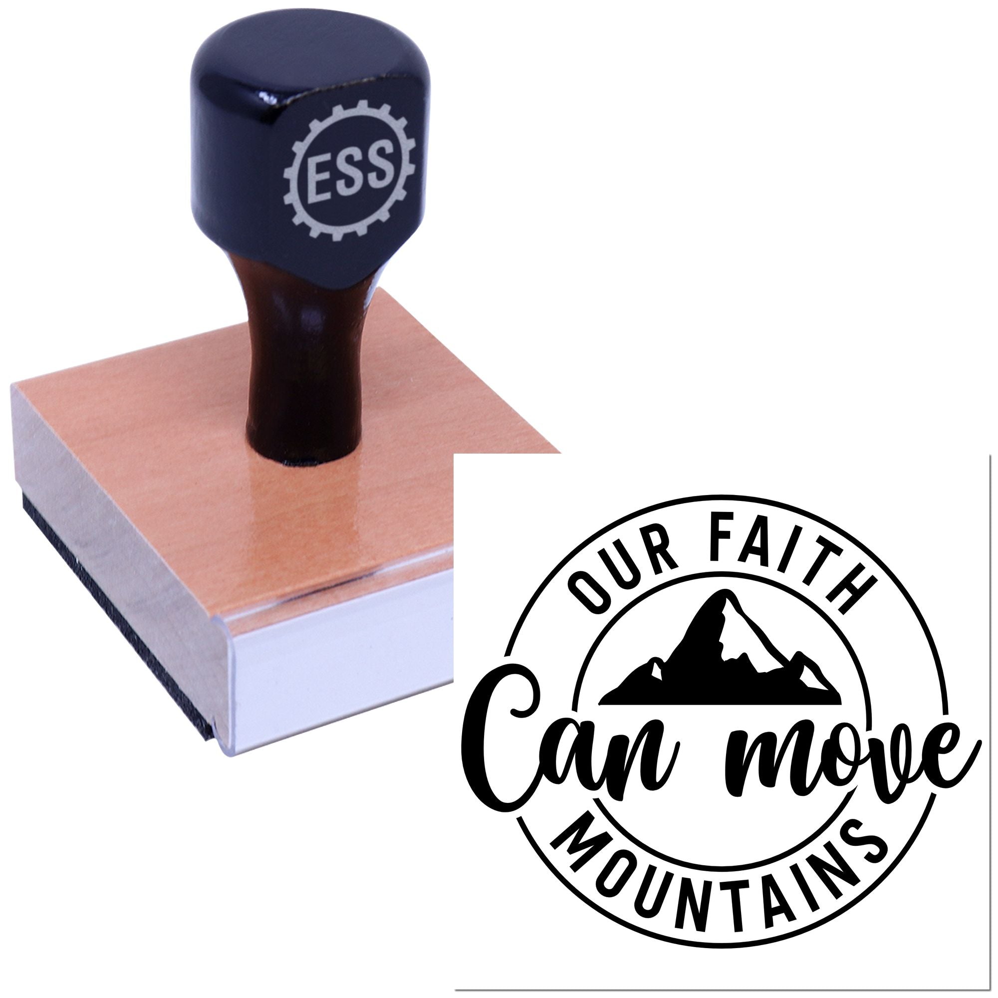 Faith Moves Mountains Card Rubber Stamp