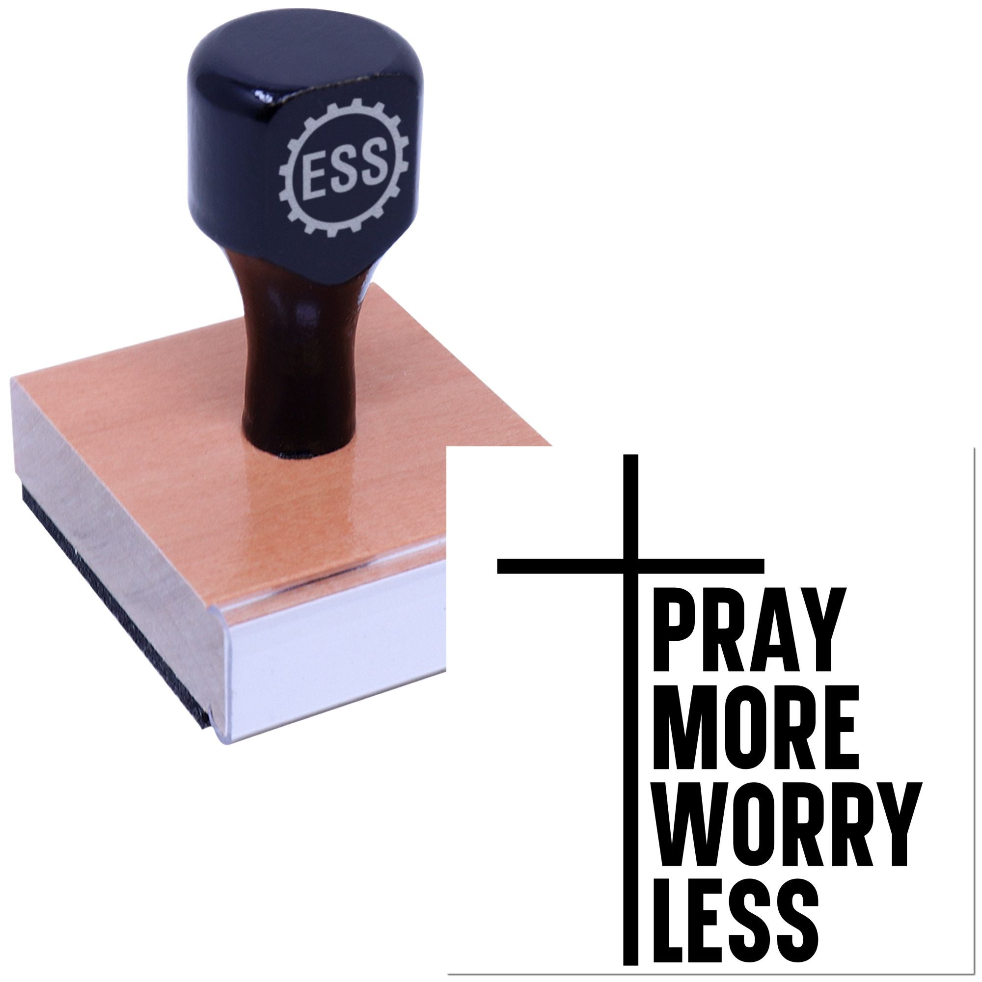 Faith Over Anxiety Handcraft Rubber Stamp