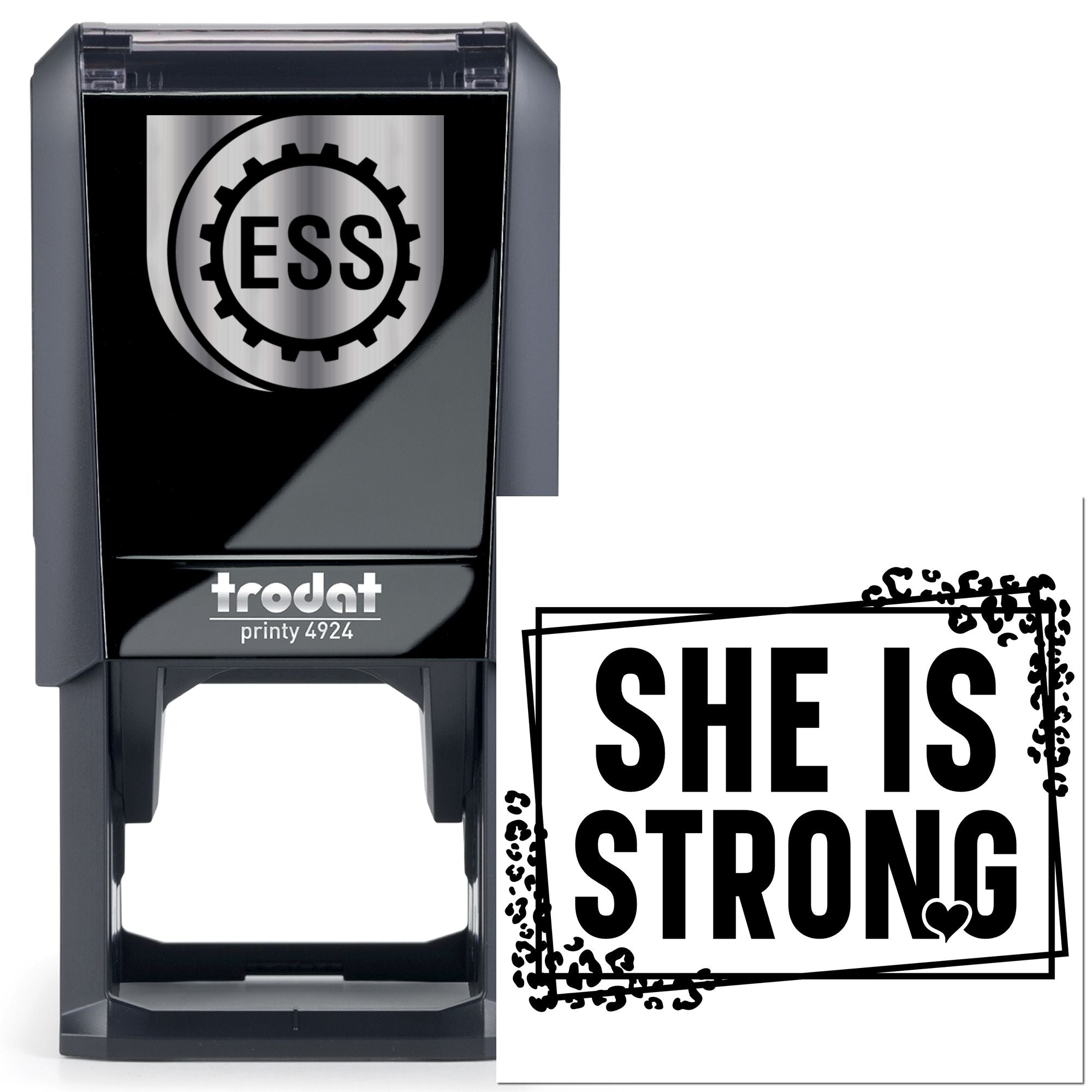 Self-Inking Strong Woman Greeting Card Stamp