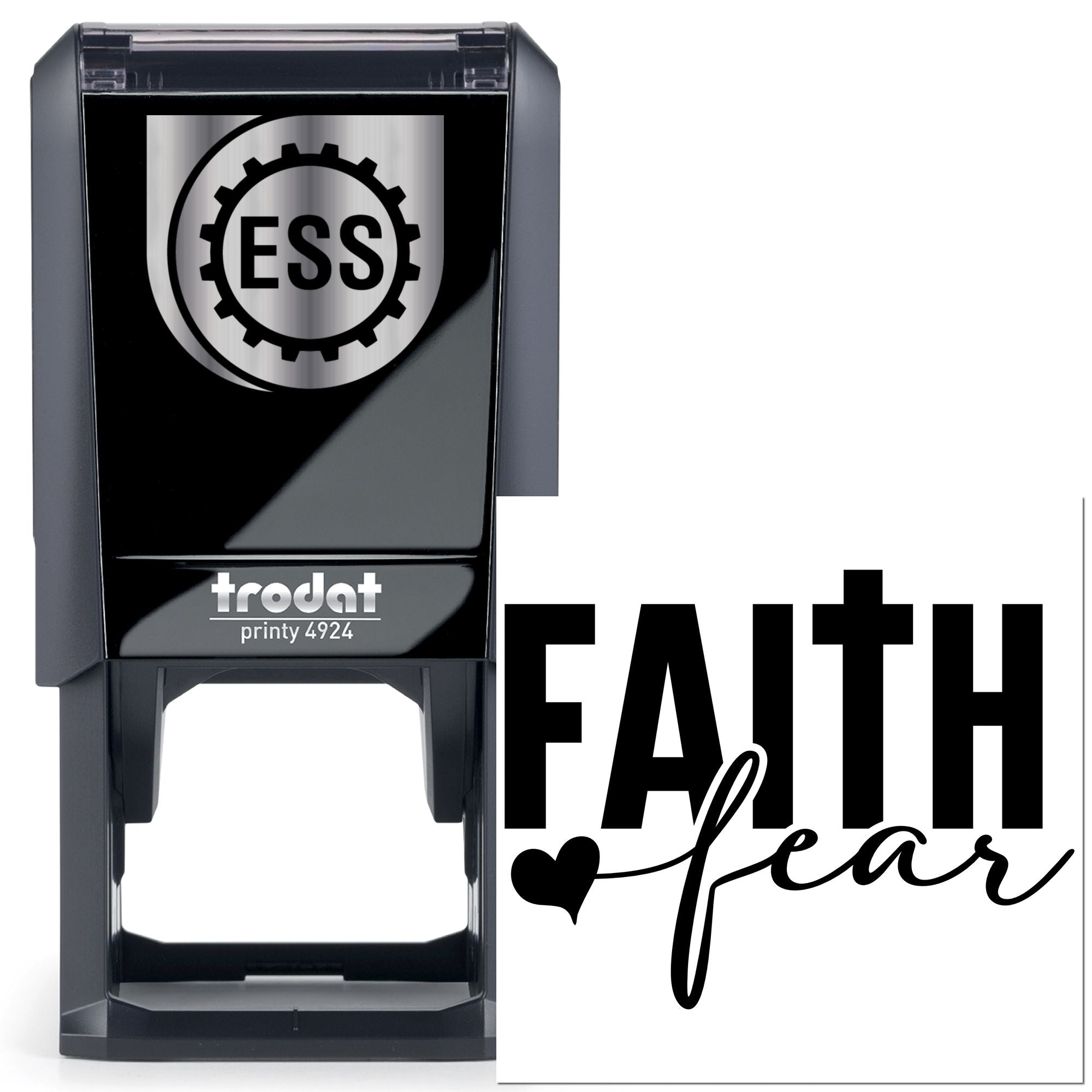 Self-Inking Fearless Faith Scrapbook Stamp