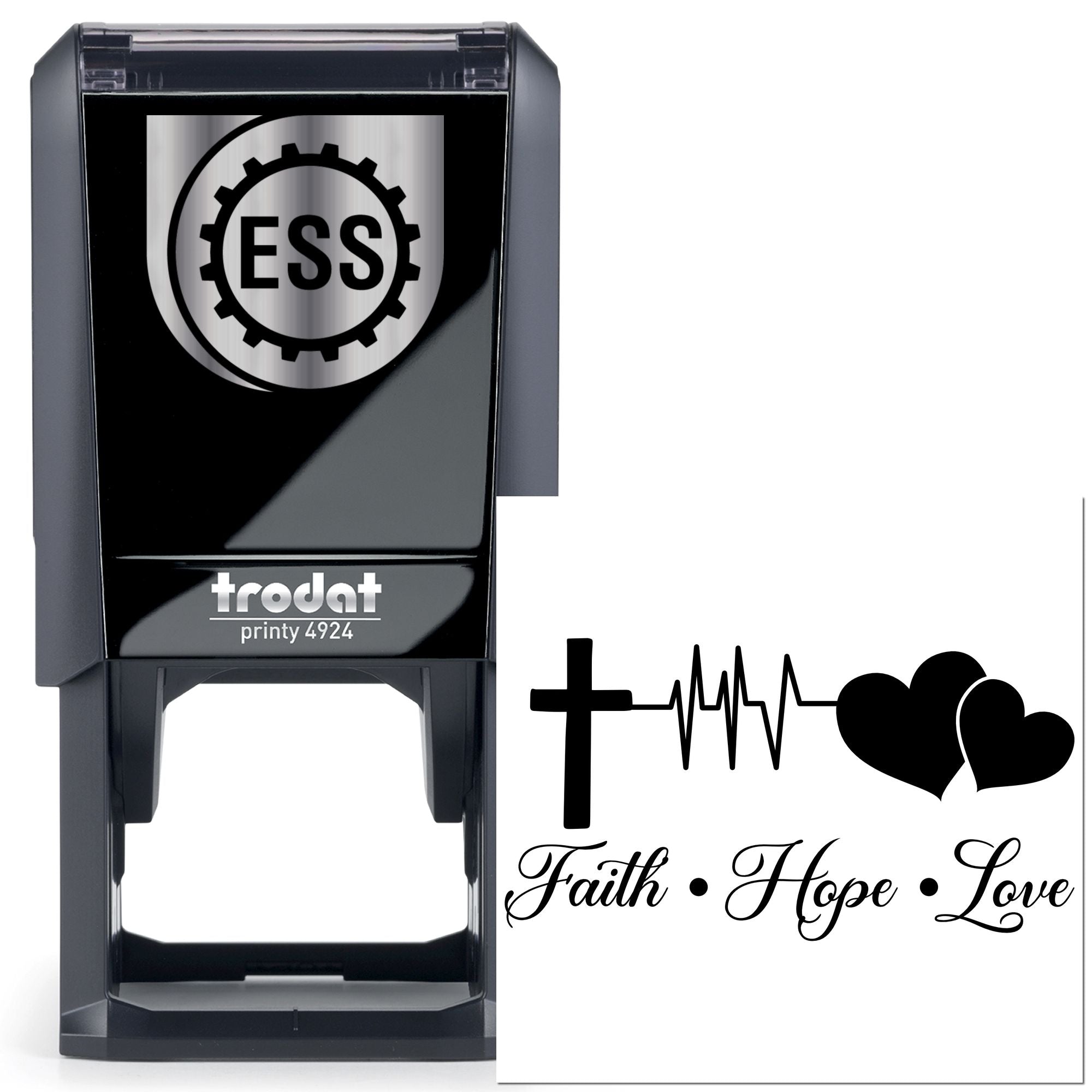 Self-Inking Faith Hearts Scrapbooking Stamp