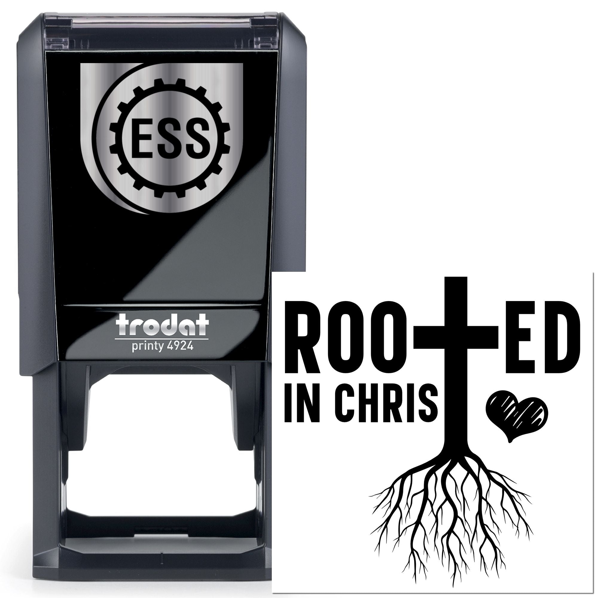 Self-Inking Rooted Faith Papercraft Stamp