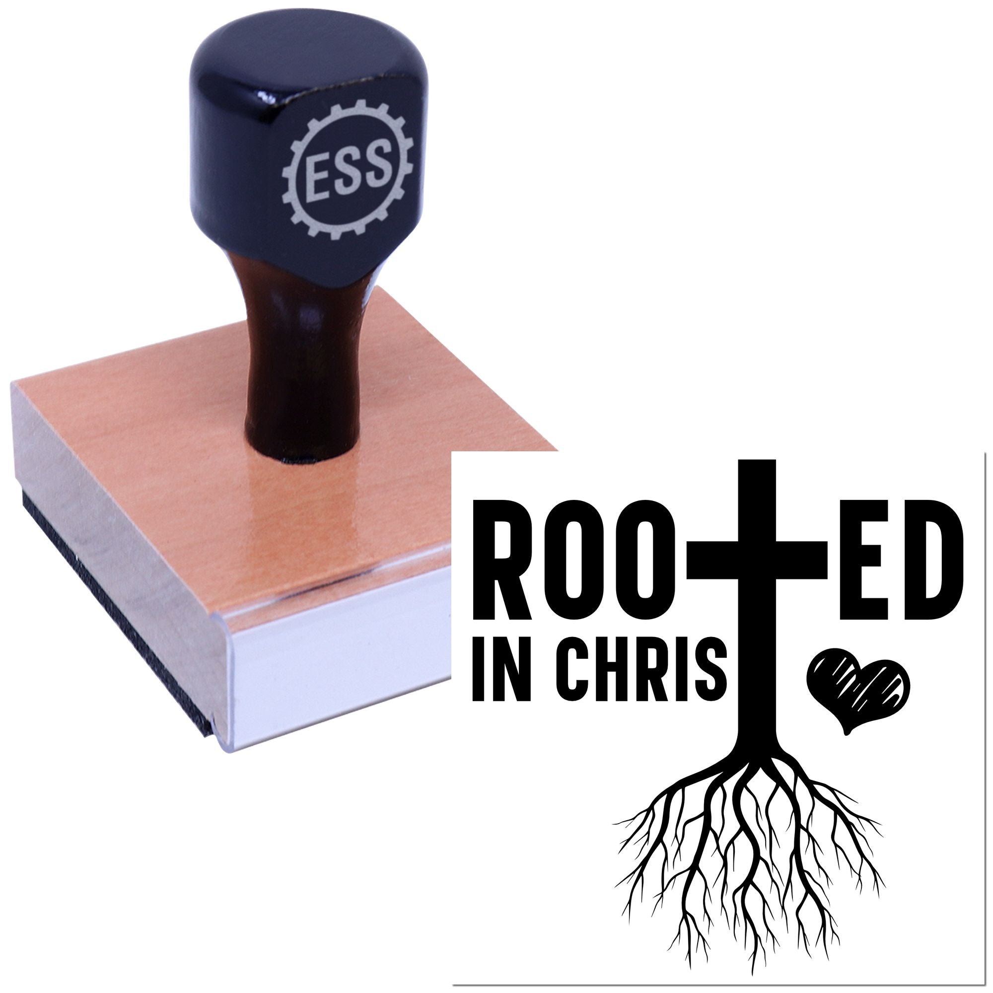 Cross Roots Love Paper Craft Rubber Stamp