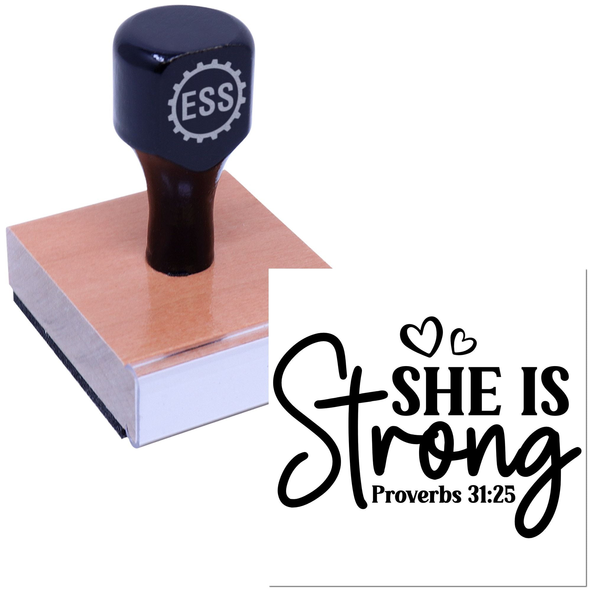 Resilient Faith Statement Cardmaking Rubber Stamp