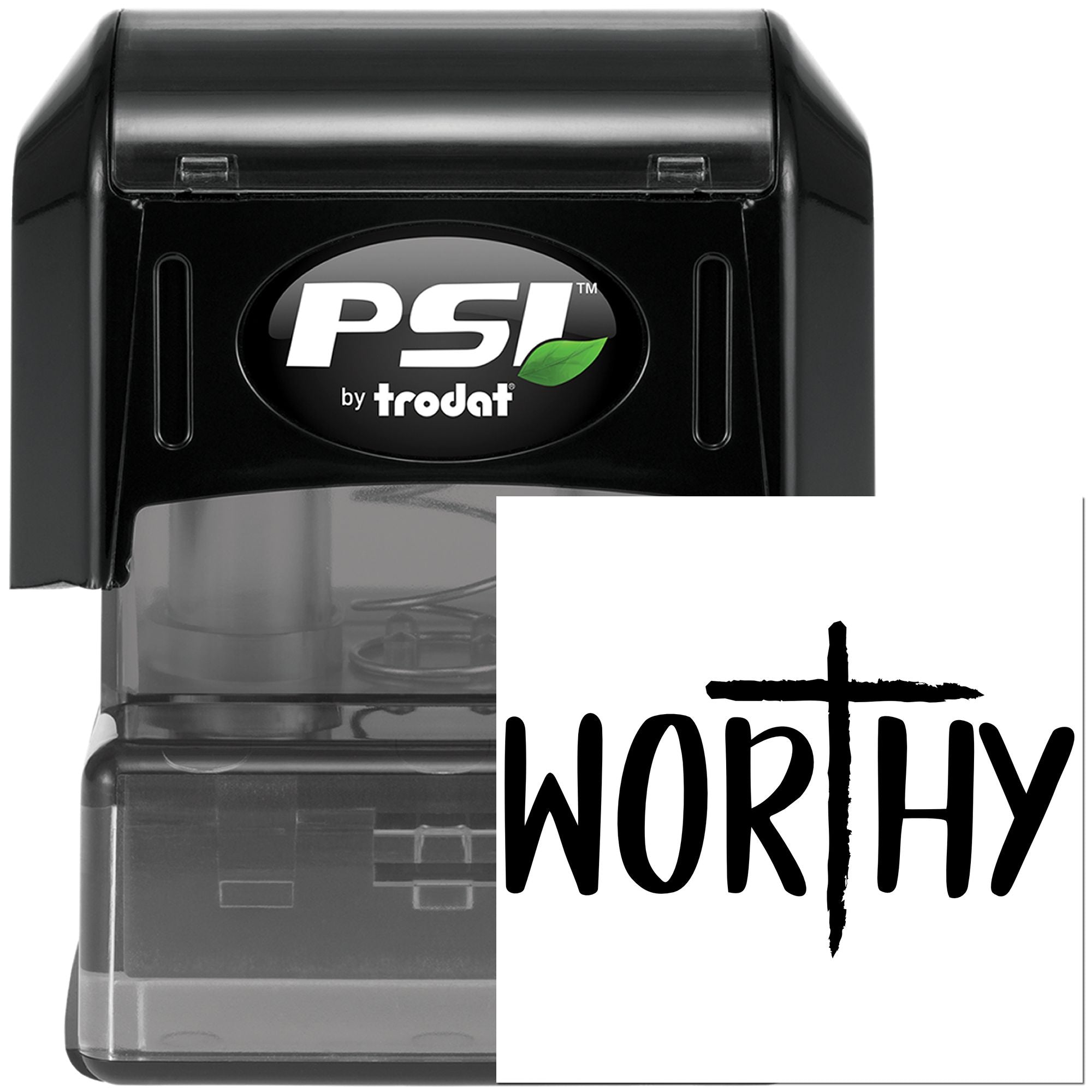 Pre-Inked Worthy Word Cross Papercraft Stamp