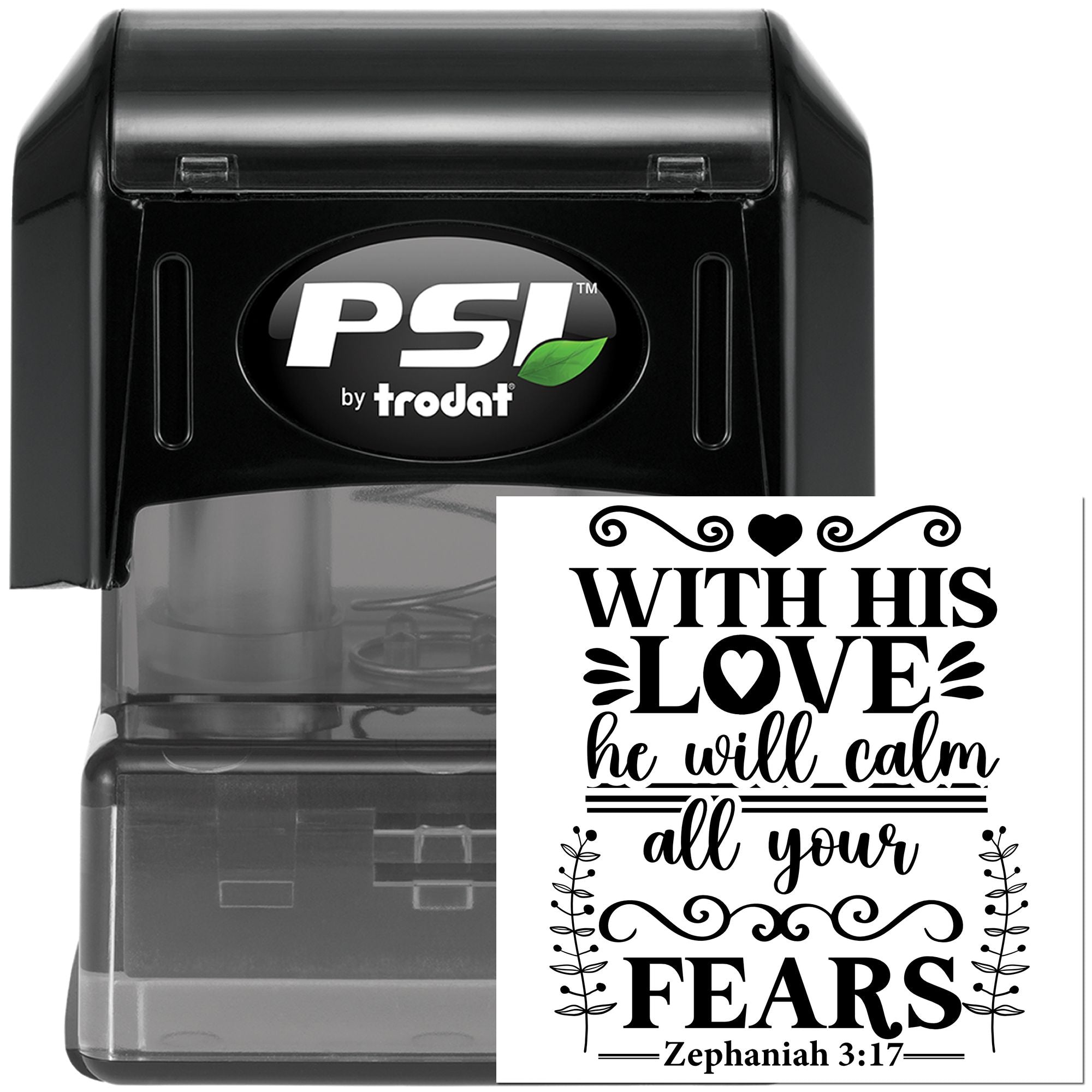 Pre-Inked Love Calms Fears Cardmaking Stamp