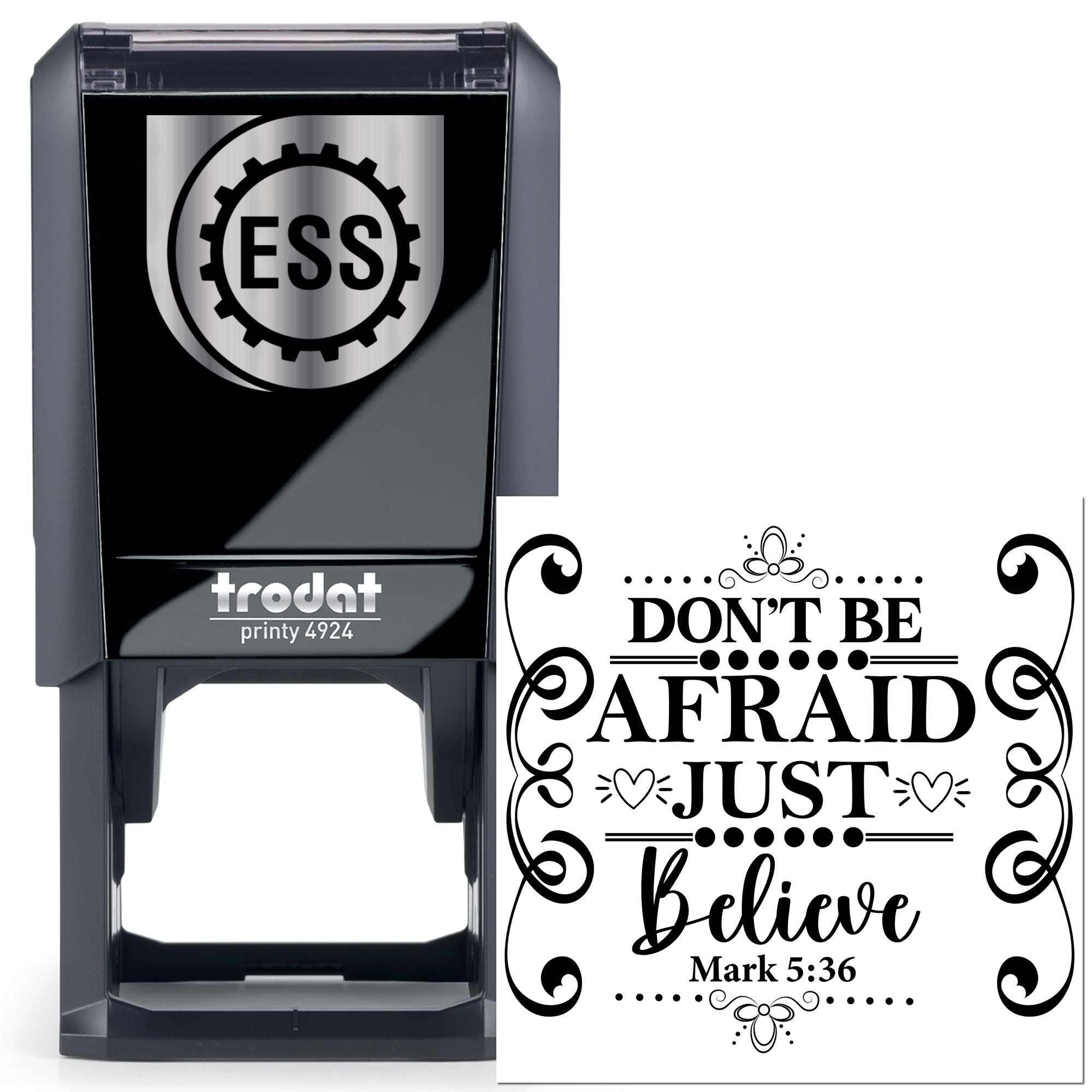 Self-Inking Faith Quote Greeting Card Stamp