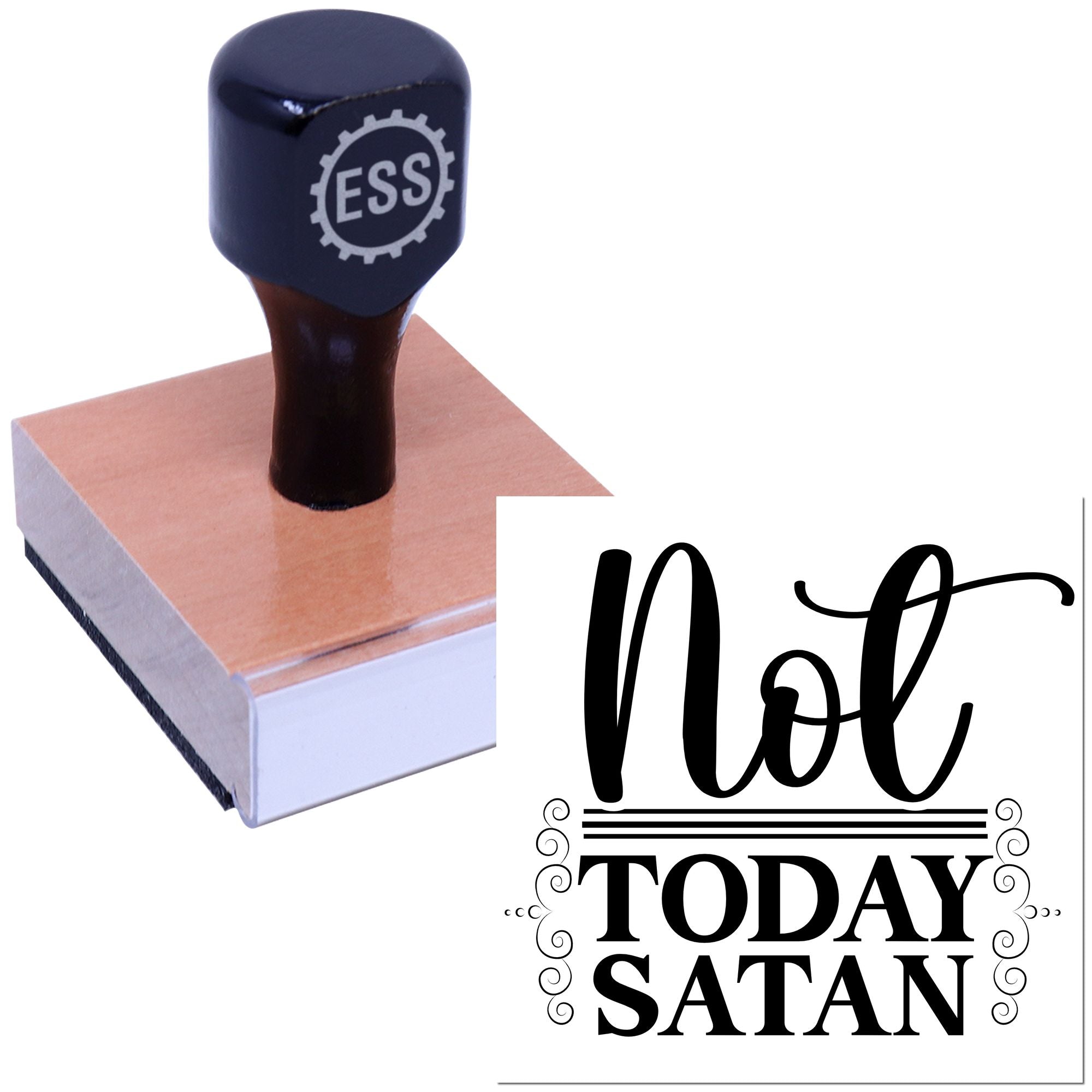 Not Today Sass Place Card Rubber Stamp
