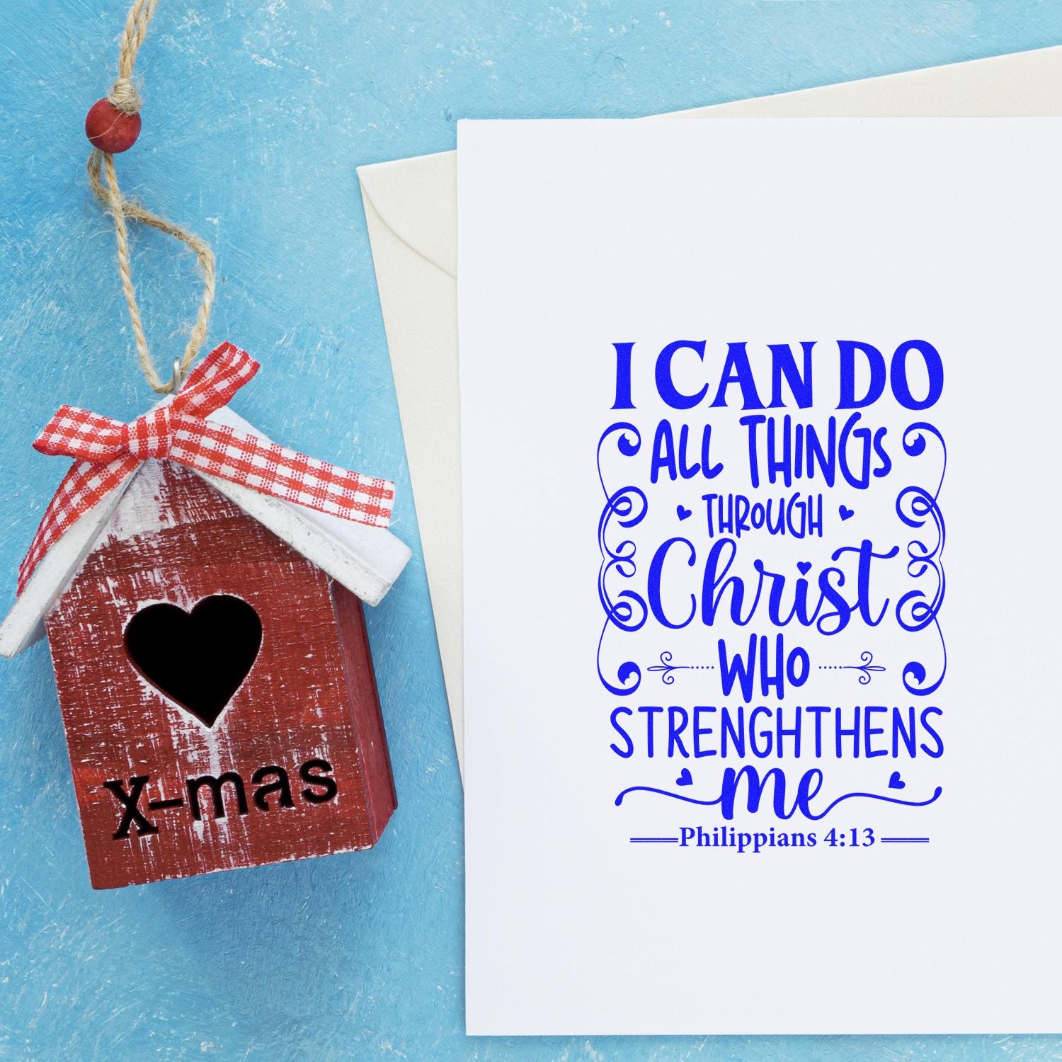 Empowering Faith Scripture Party Favor Rubber Stamp