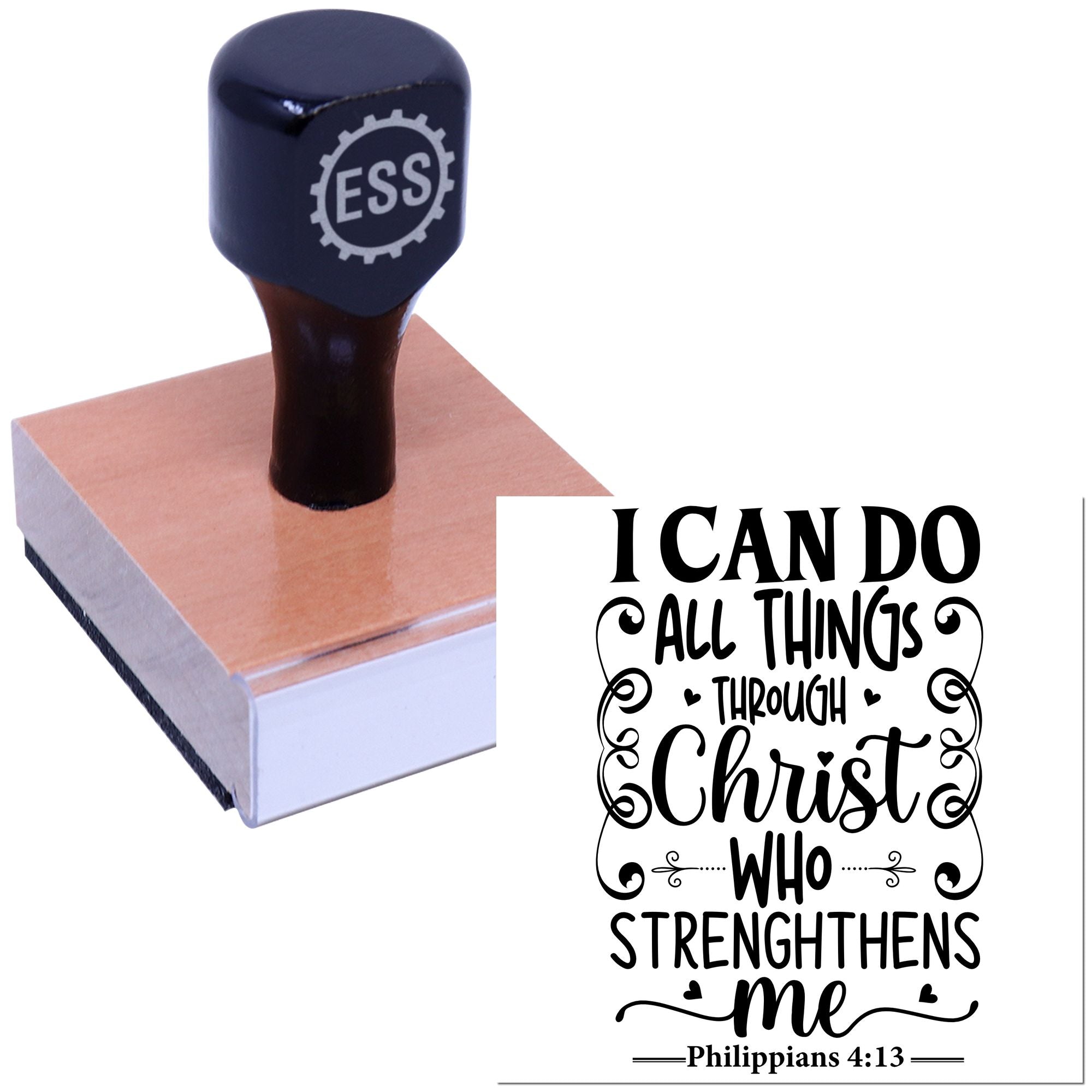 Empowering Faith Scripture Party Favor Rubber Stamp