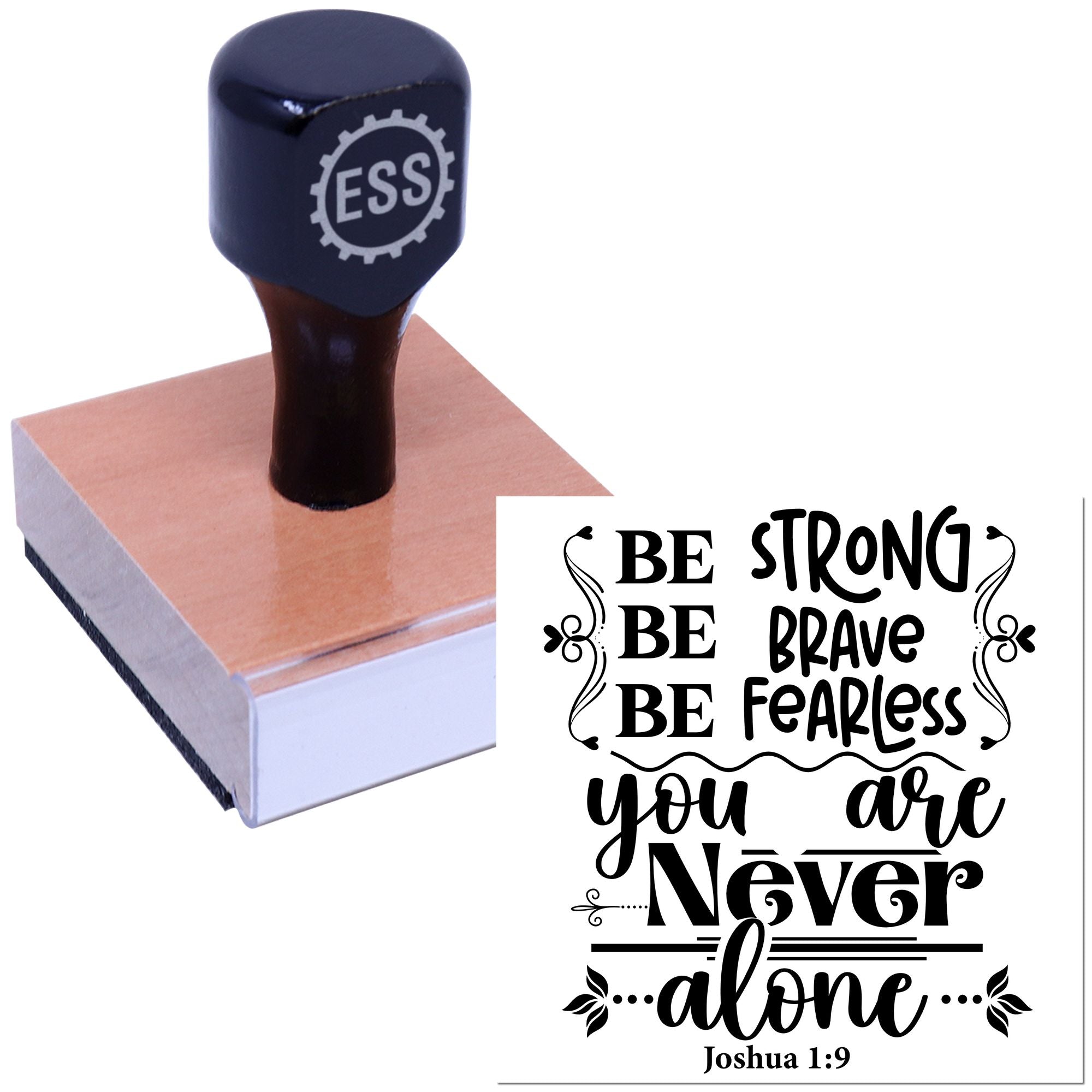 Fearless Strength Reminder Crafting Rubber Stamp
