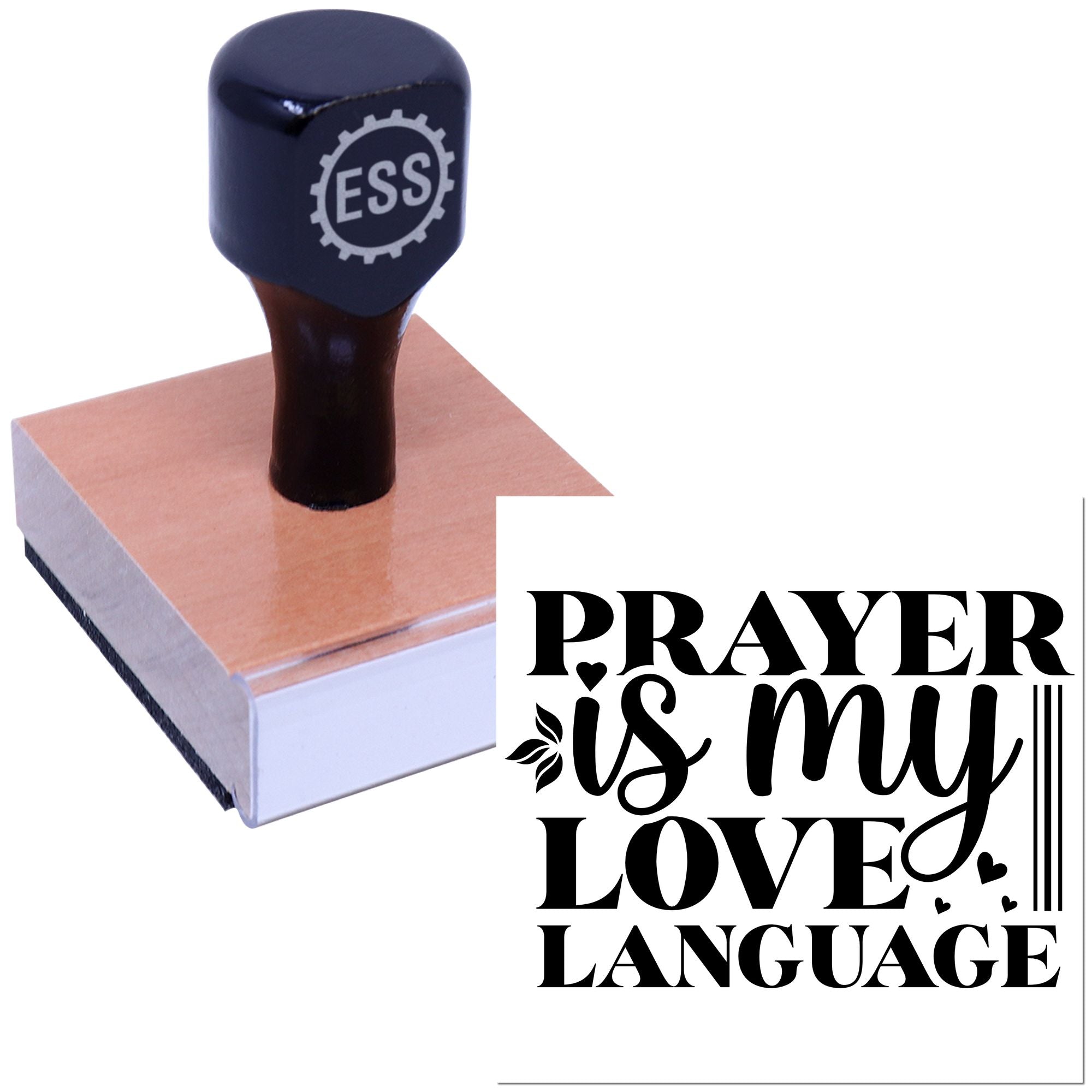 Prayerful Love Language Papercraft Rubber Stamp