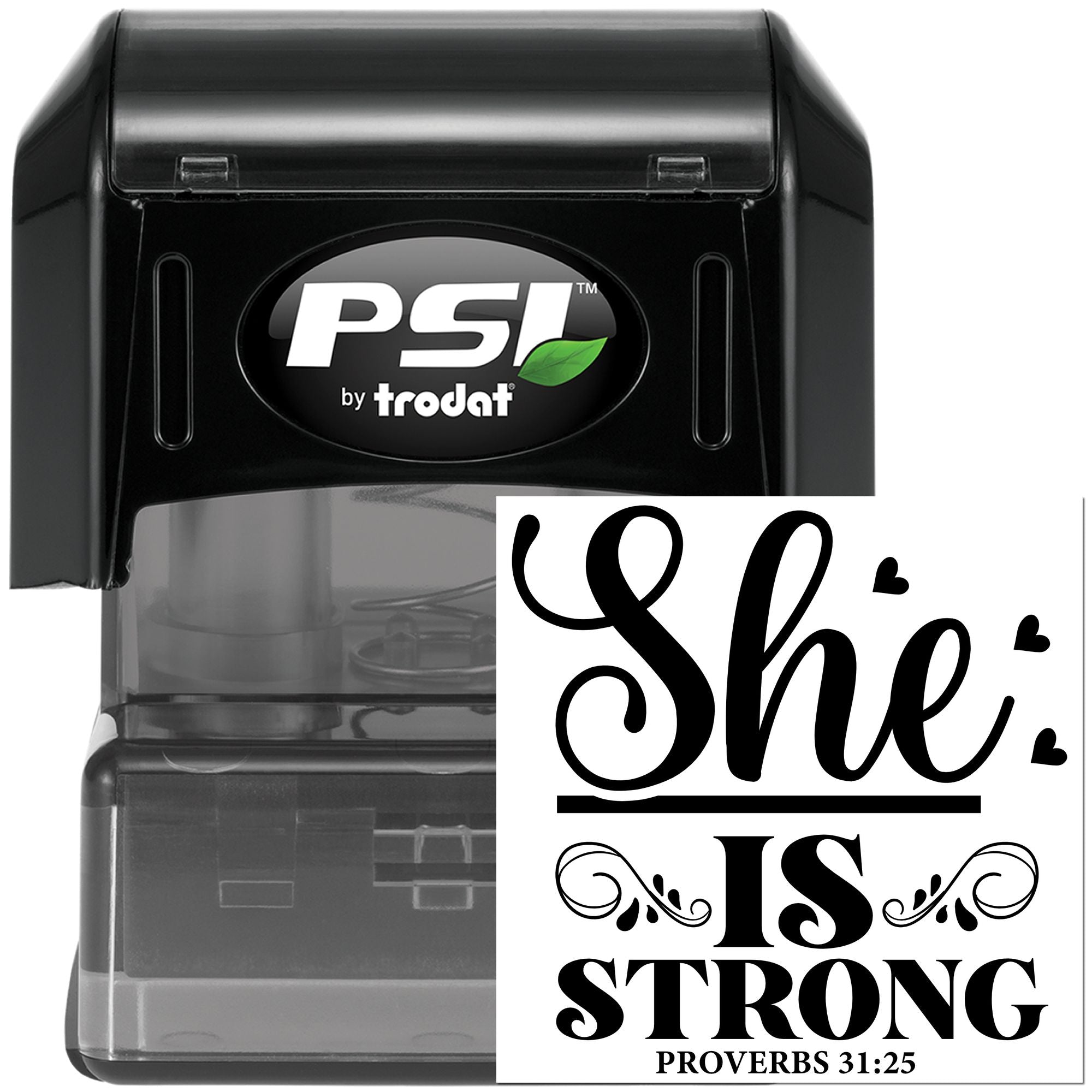 Pre-Inked She Is Strong Papercraft Stamp