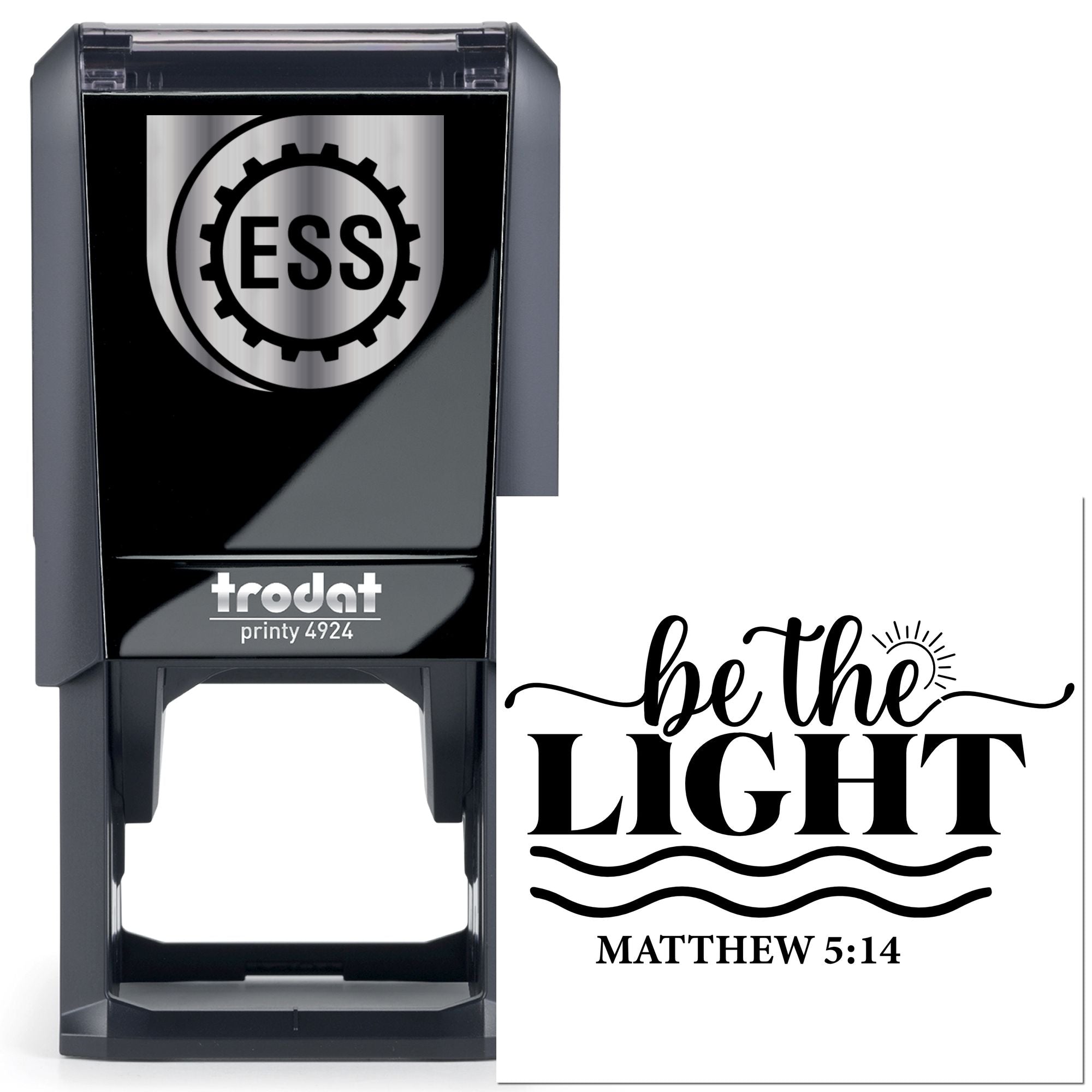 Self-Inking Be Light Mini Card Stamp