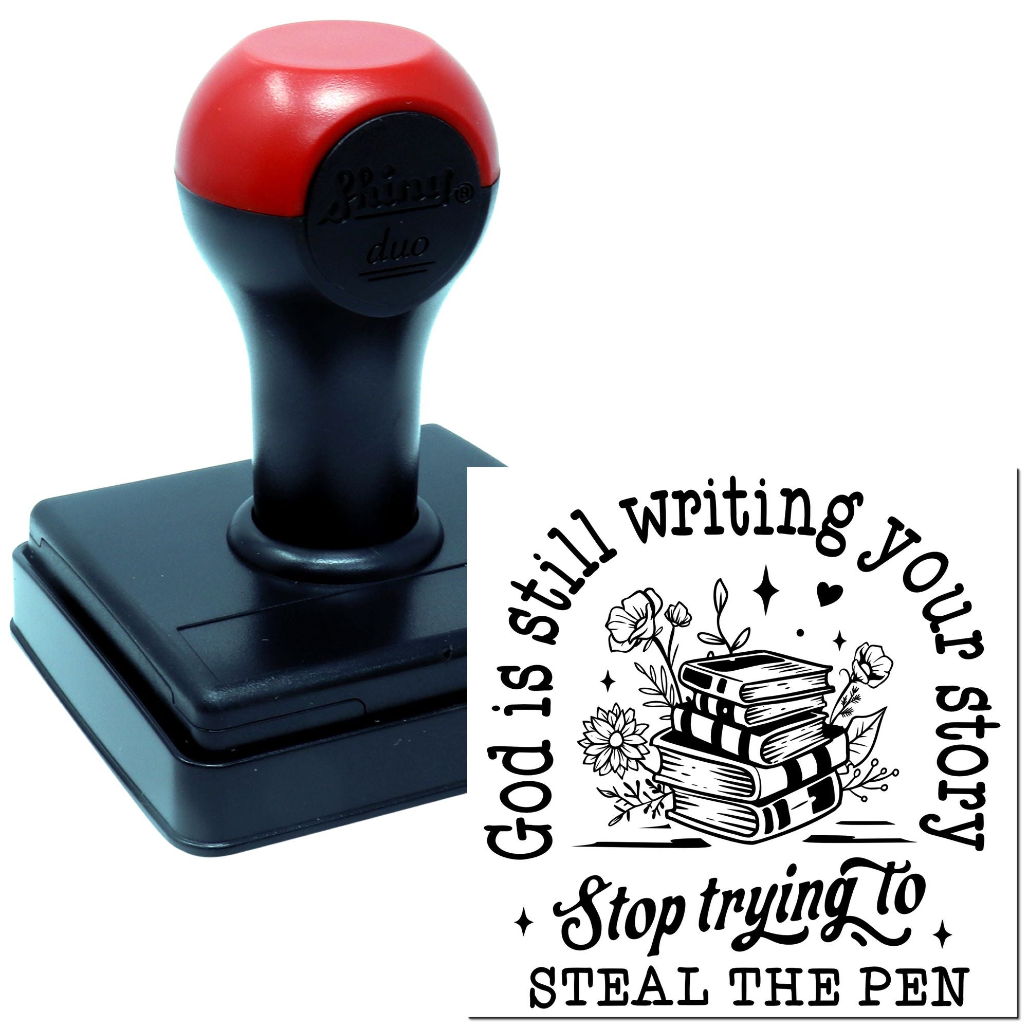 Duo Let God Finish Your Story Hand Stamp