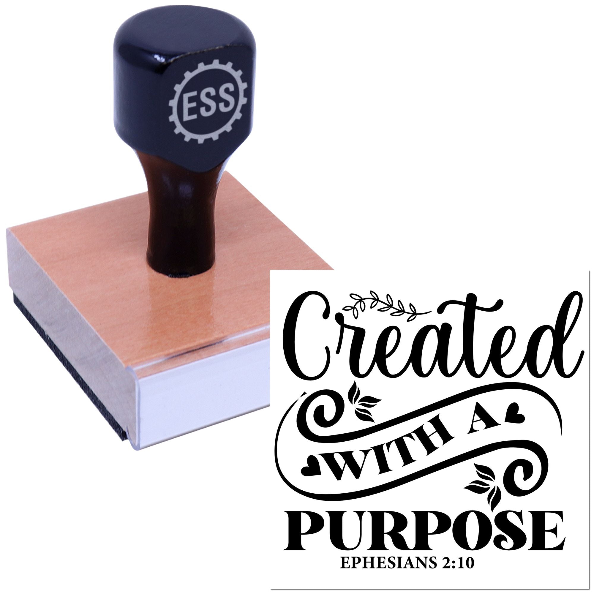 Divine Purpose Declaration Scrapbooking Rubber Stamp
