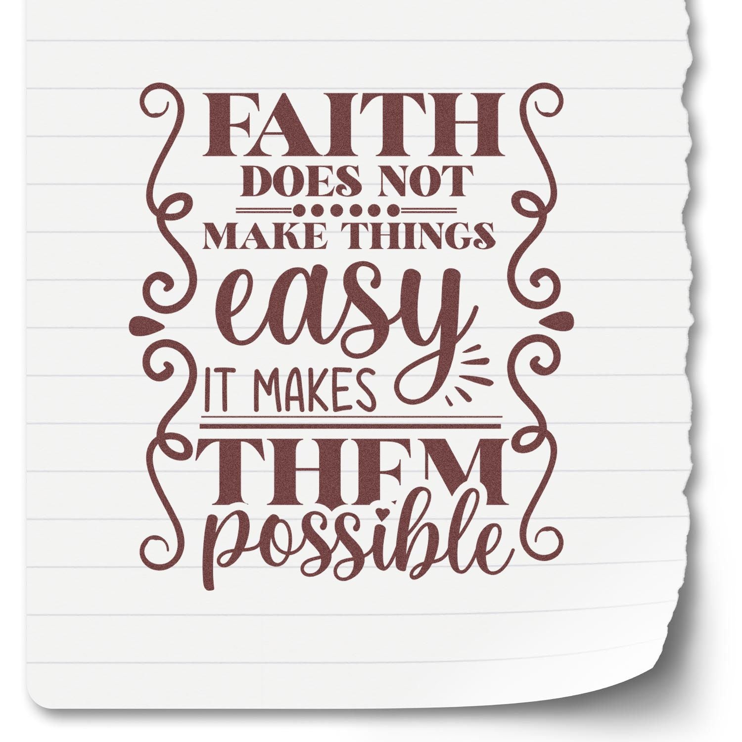 Pre-Inked Faith Makes Possible Craft Stamp