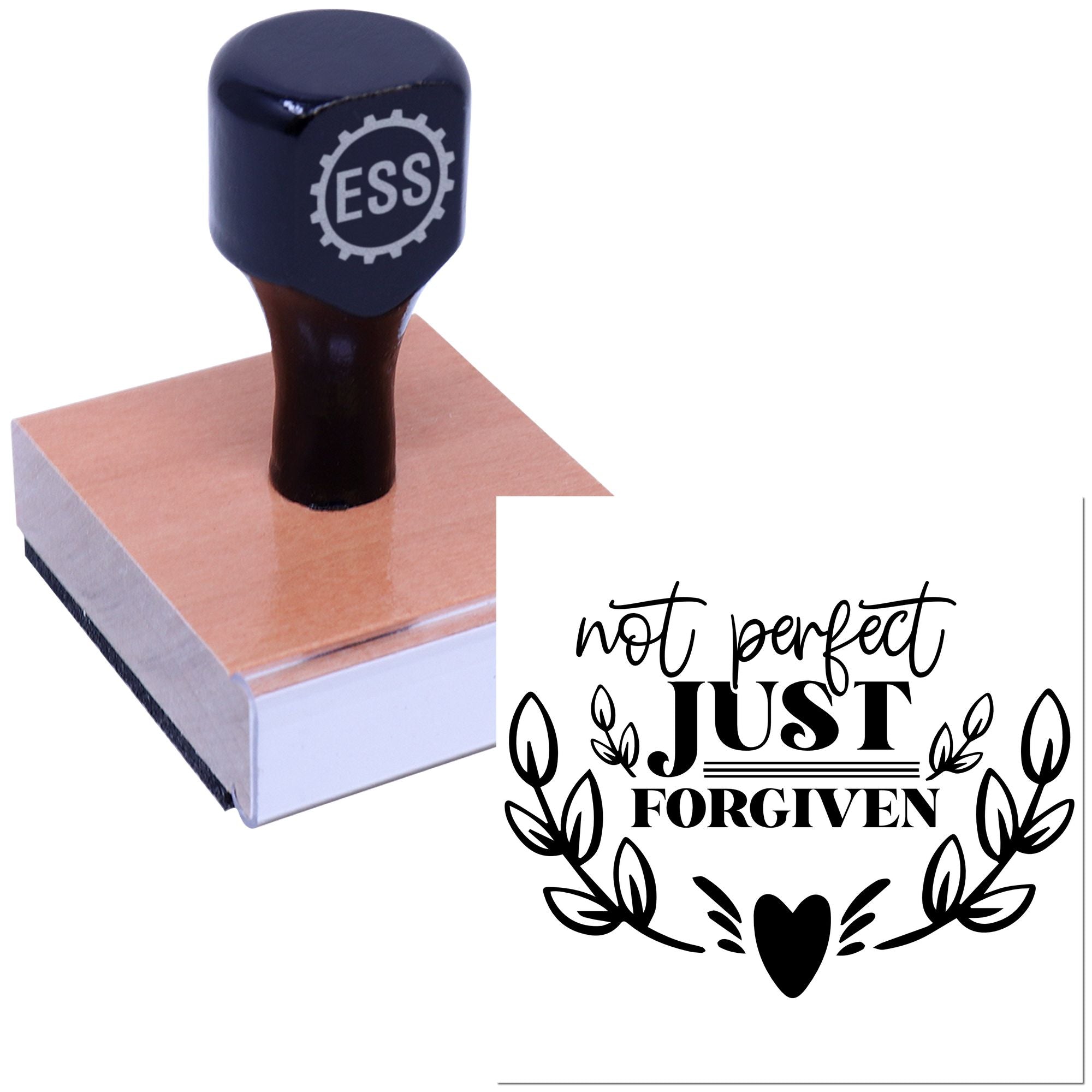 Imperfect Yet Forgiven Card Rubber Stamp