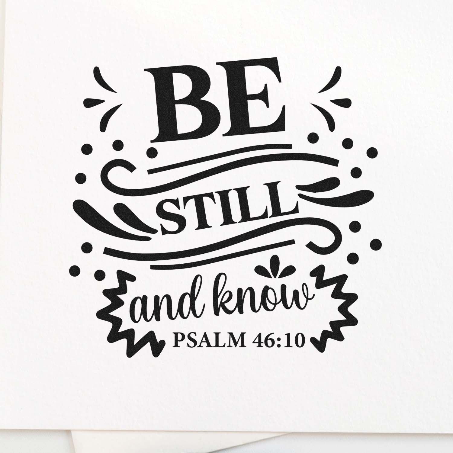 Duo Be Still And Know Poster Hand Stamp