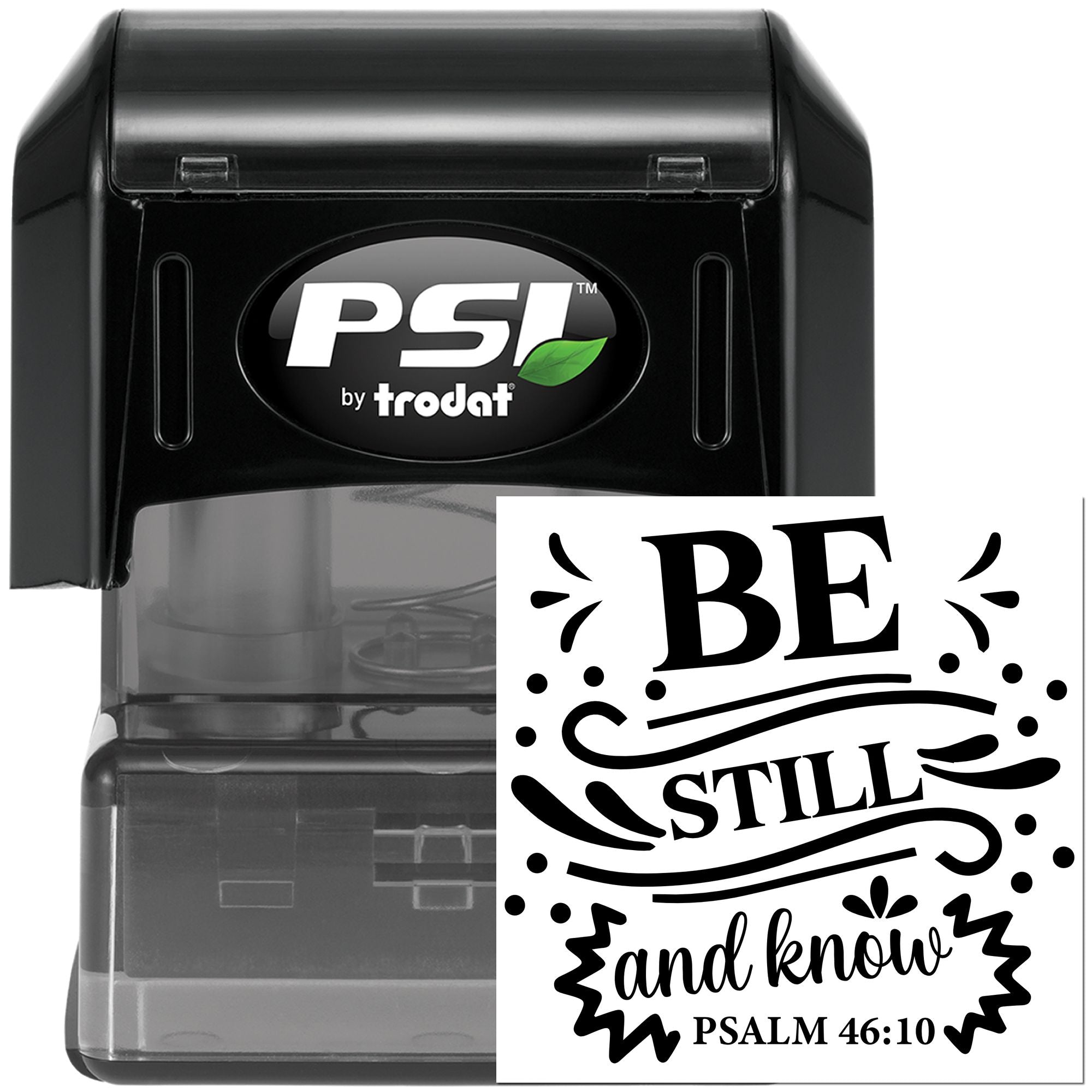 Pre-Inked Be Still Psalm Paper Craft Stamp