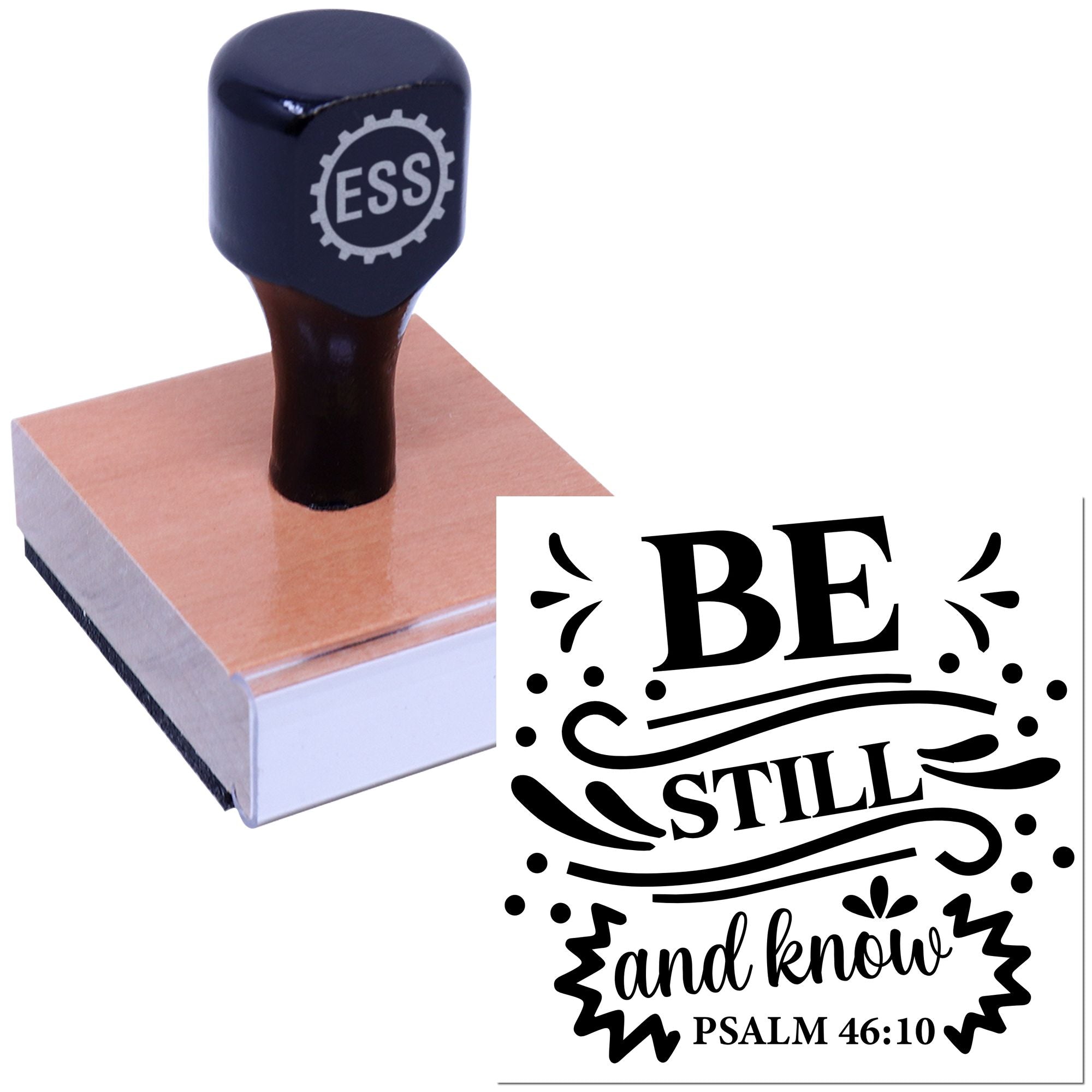 Quiet Psalm Design Paper Craft Rubber Stamp