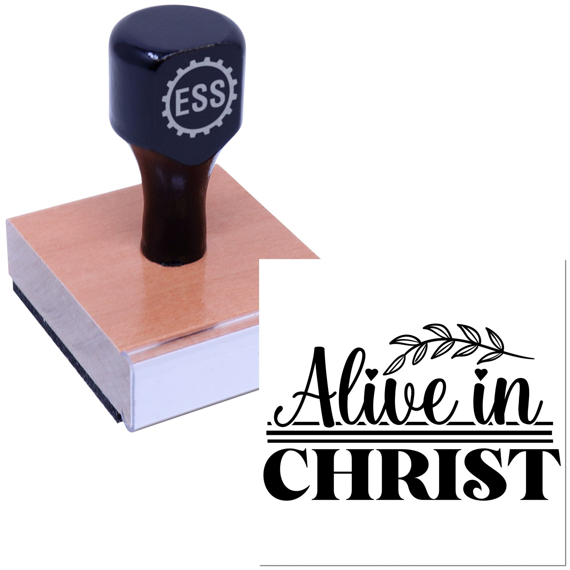 Flourishing In Christ Greeting Card Rubber Stamp