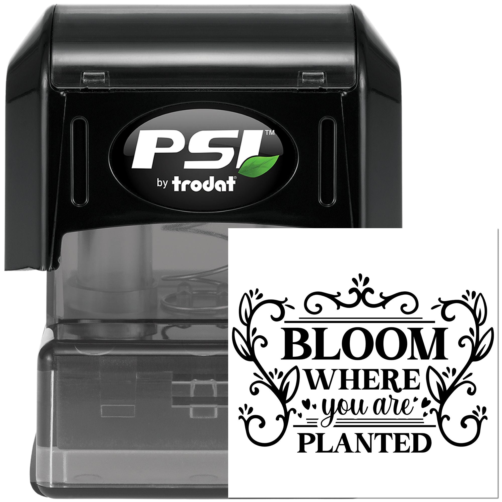 Pre-Inked Bloom Where Planted Journaling Stamp