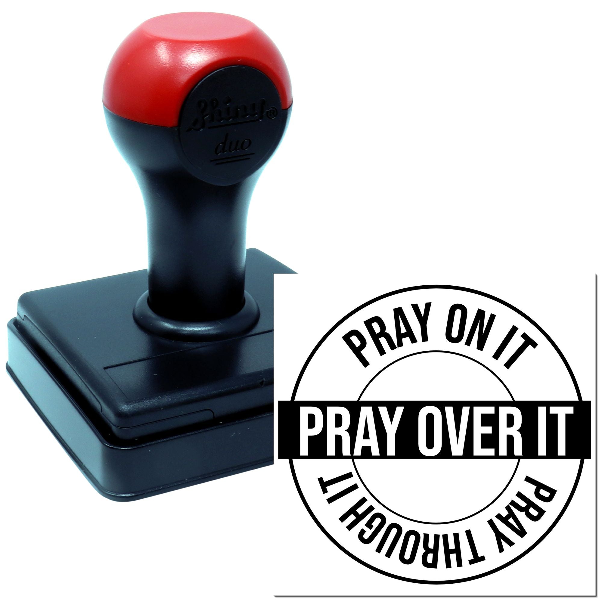 Duo Pray On Over Through Emblem Hand Stamp