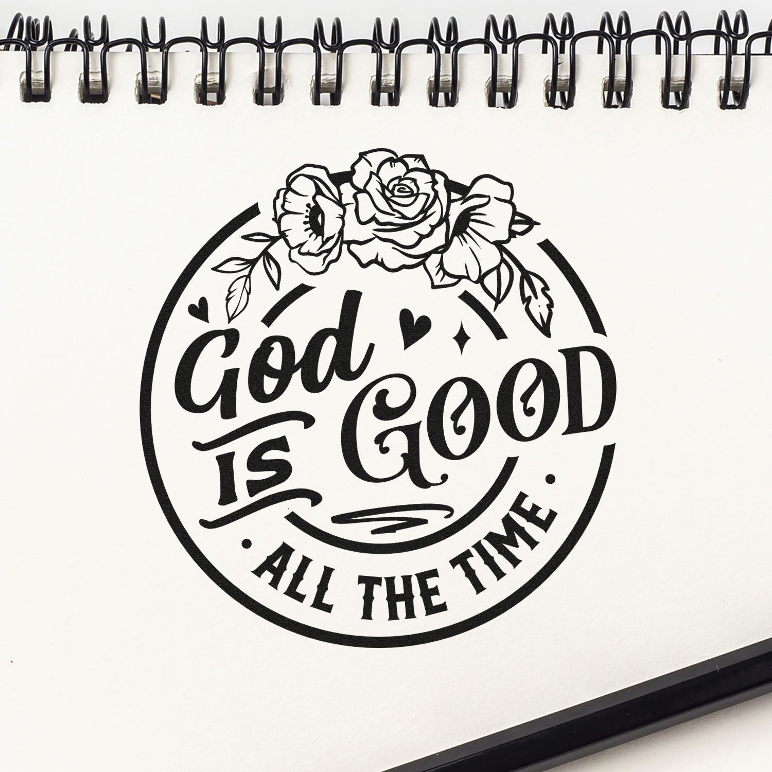 Divine Goodness Seal Favor Tag Rubber Stamp