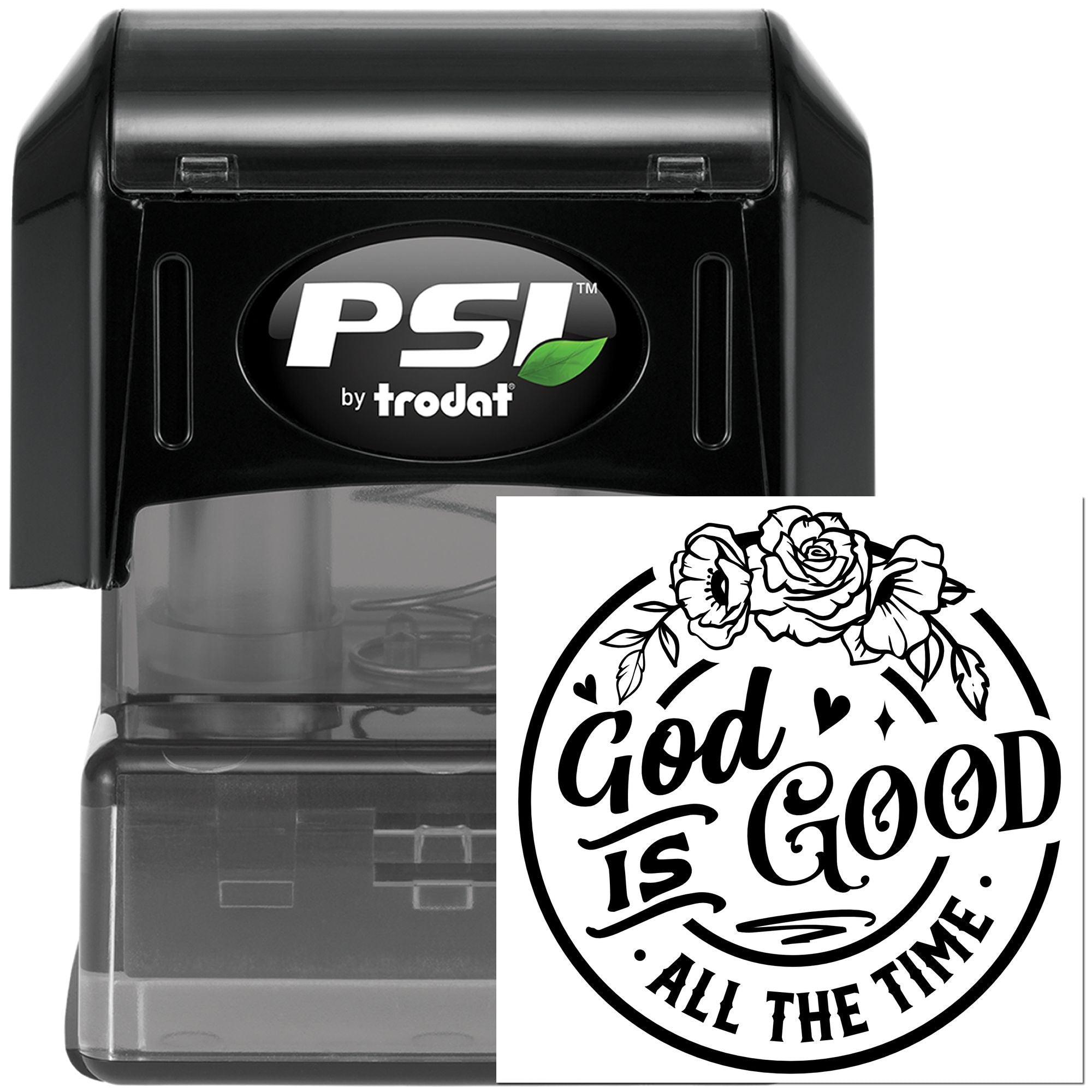 Pre-Inked God Is Good Mini Card Stamp
