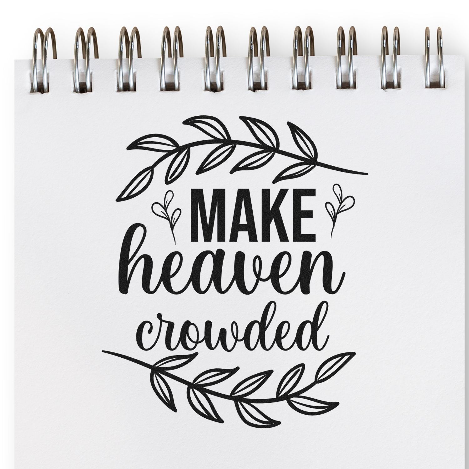 Pre-Inked Make Heaven Crowded Postcard Stamp