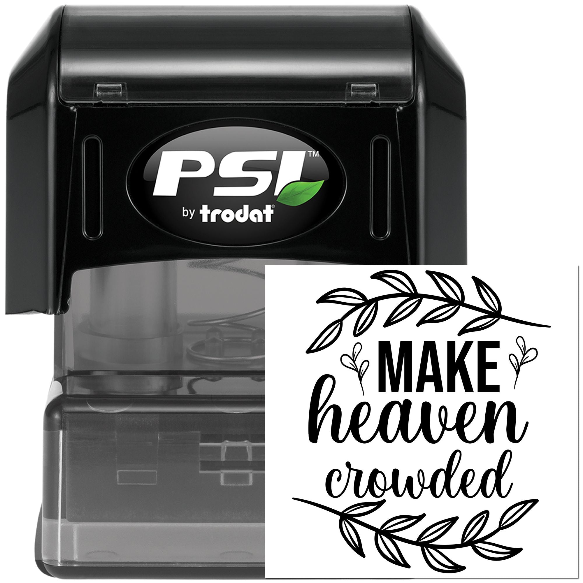 Pre-Inked Make Heaven Crowded Postcard Stamp