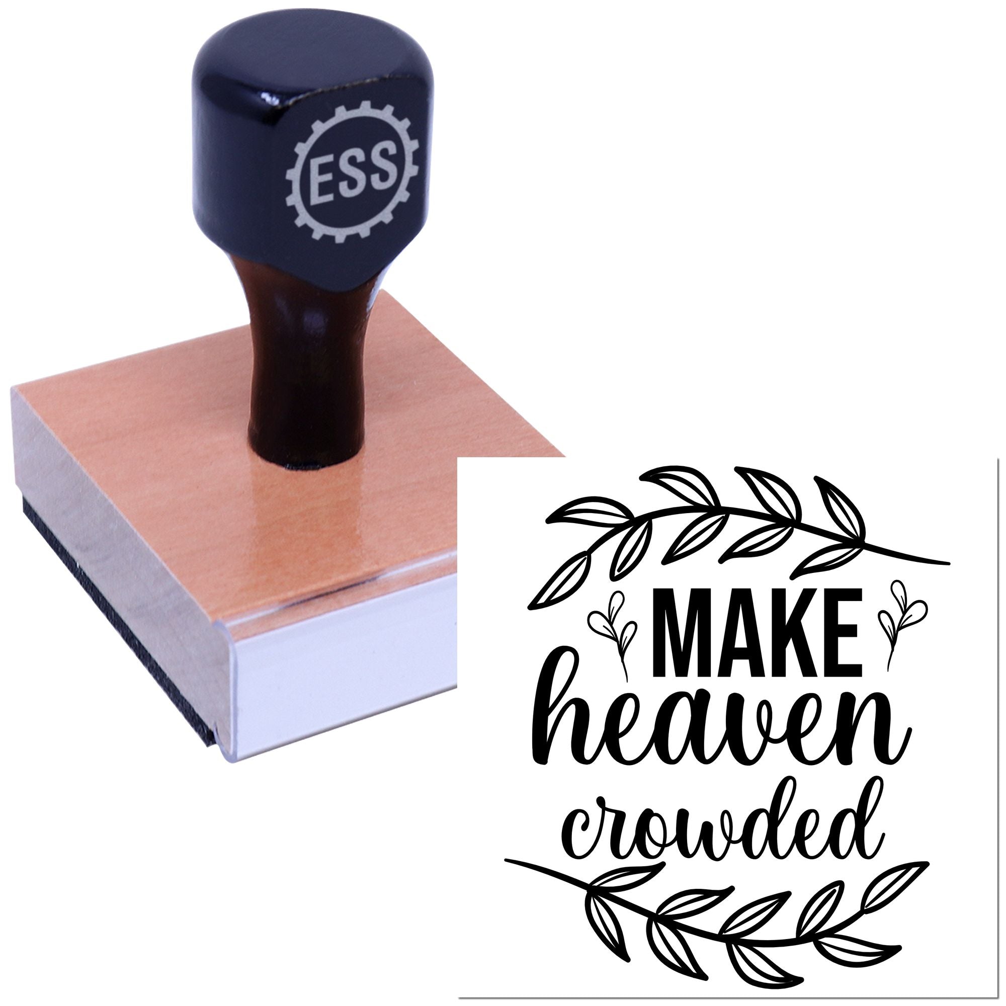 Heavenly Gathering Art Place Card Rubber Stamp