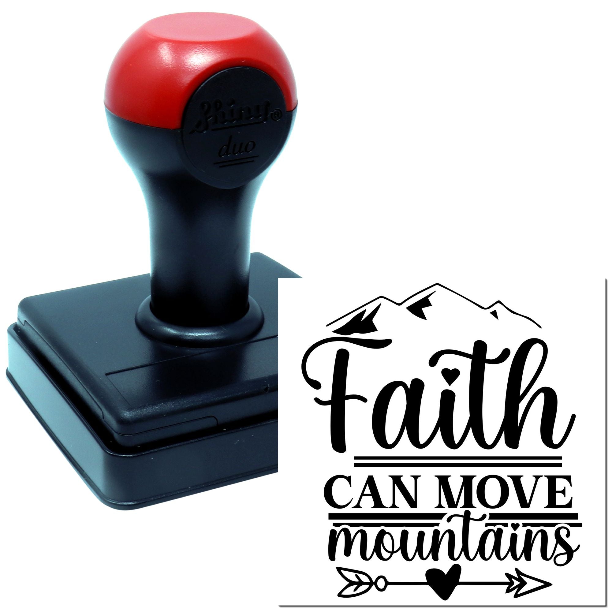 Duo Faith Moves Mountains With Heart Hand Stamp