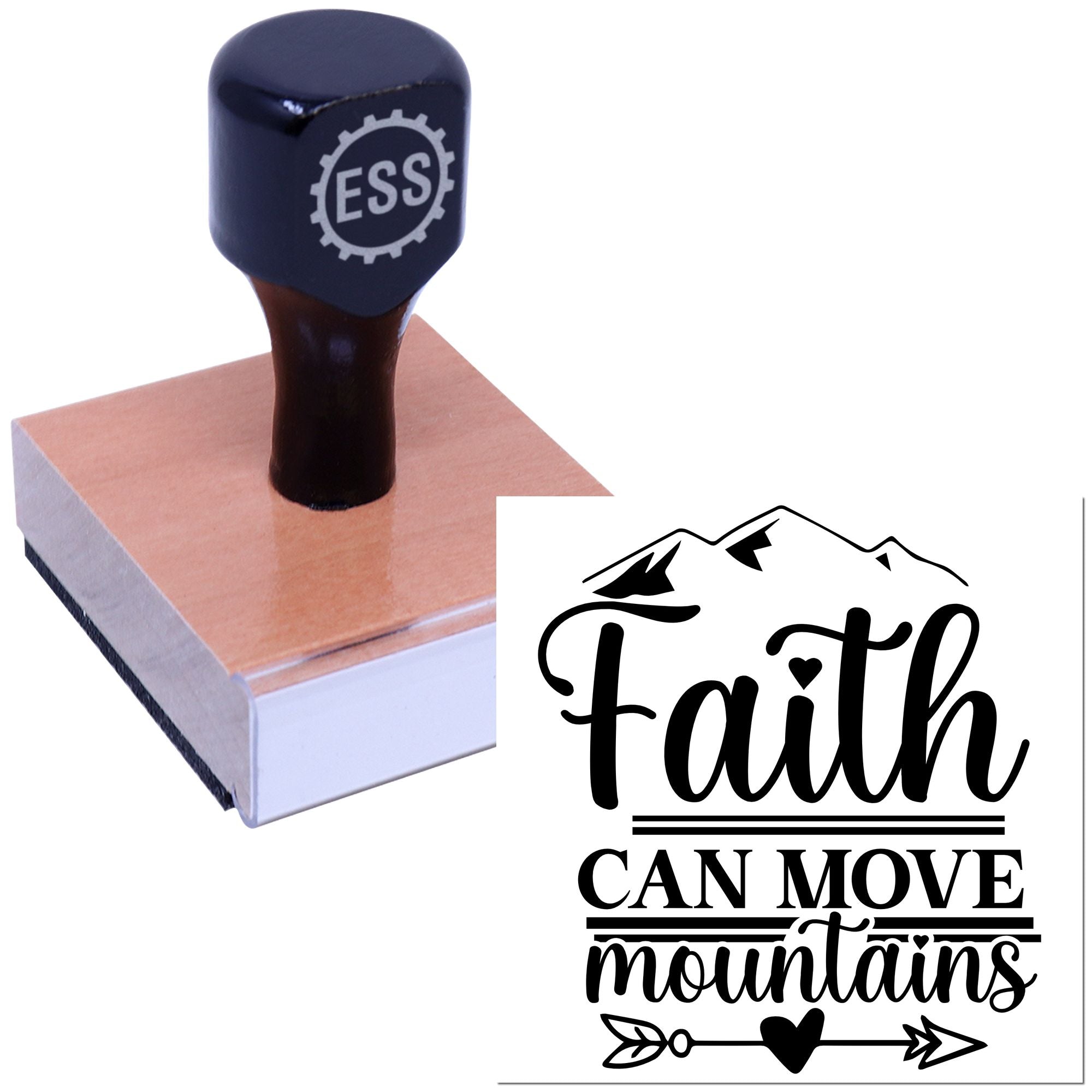 Faith Mountain Arrow Scrapbook Rubber Stamp