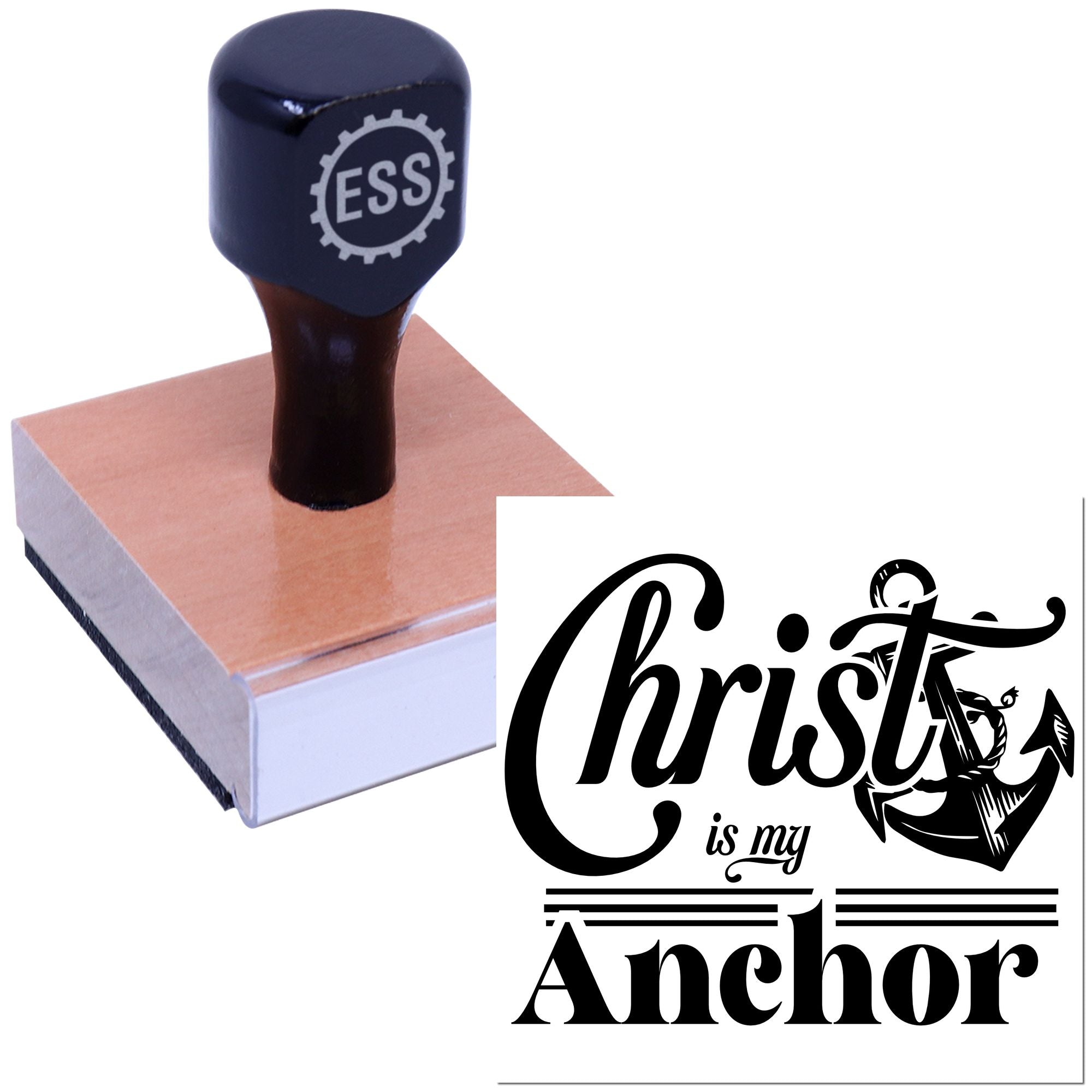 Christ Anchors Me Card Rubber Stamp