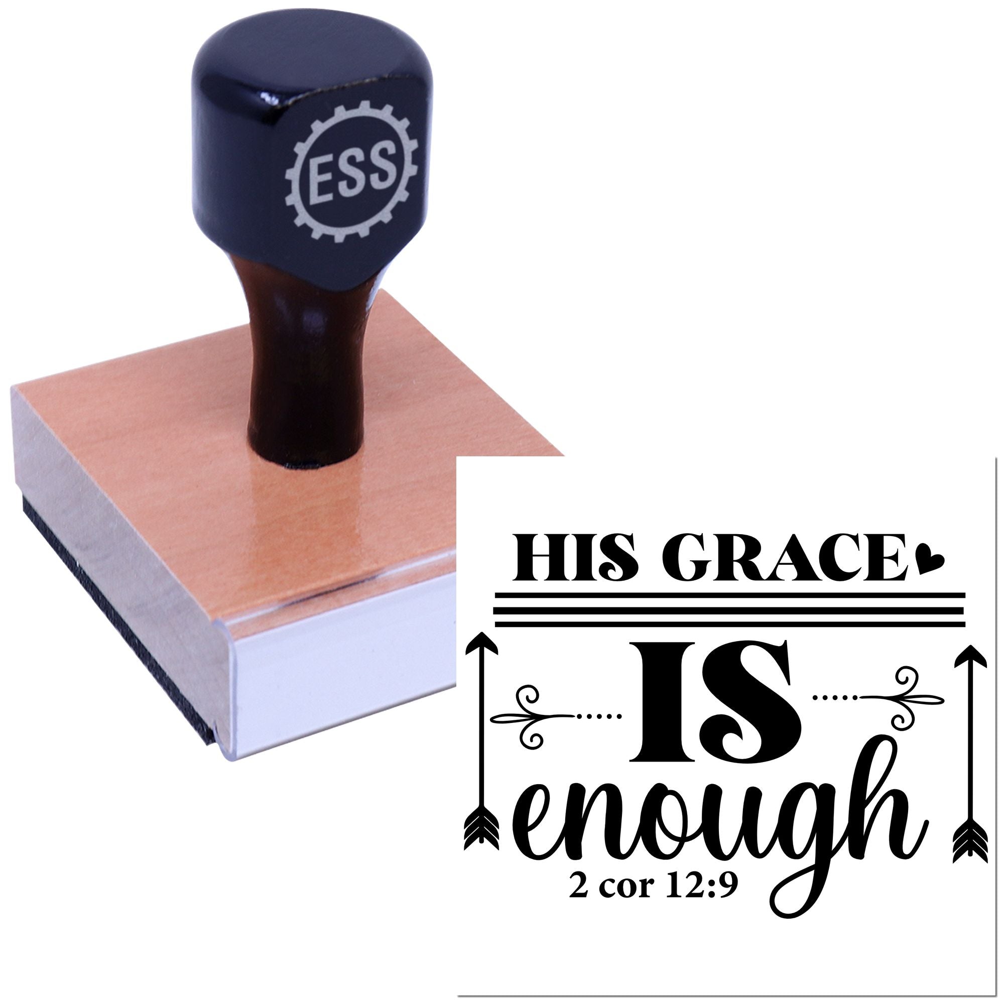 His Grace Enough Handcraft Rubber Stamp