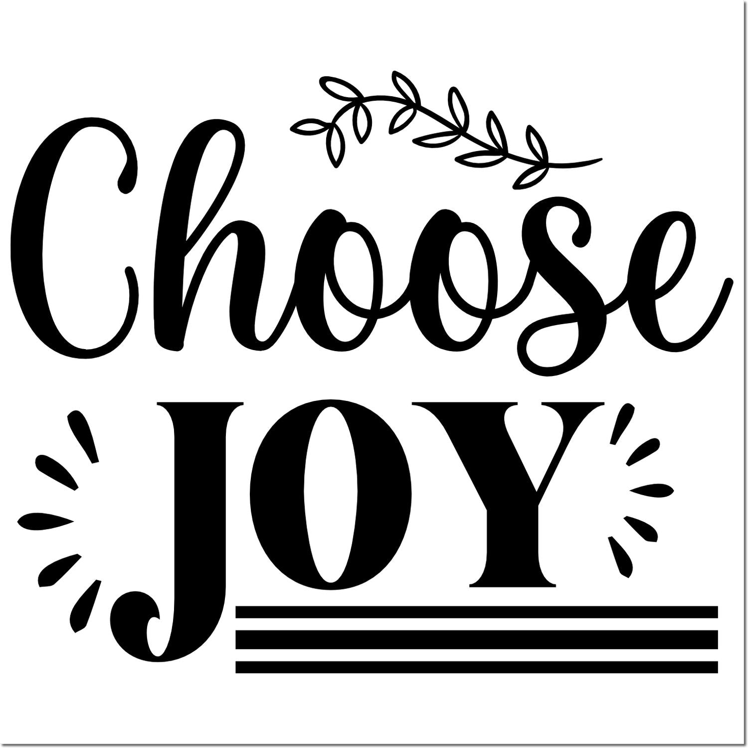 Choose Joy Print Paper Craft Rubber Stamp